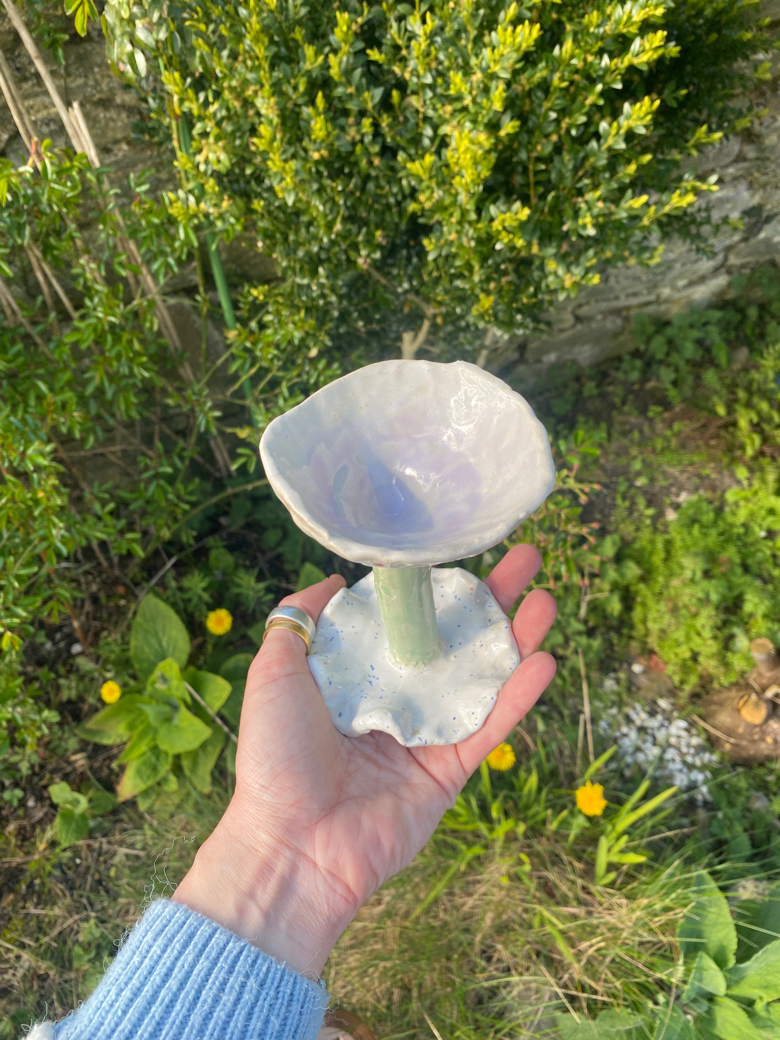 Flower Coupe: Handcrafted Stoneware Champagne Drinkwear
