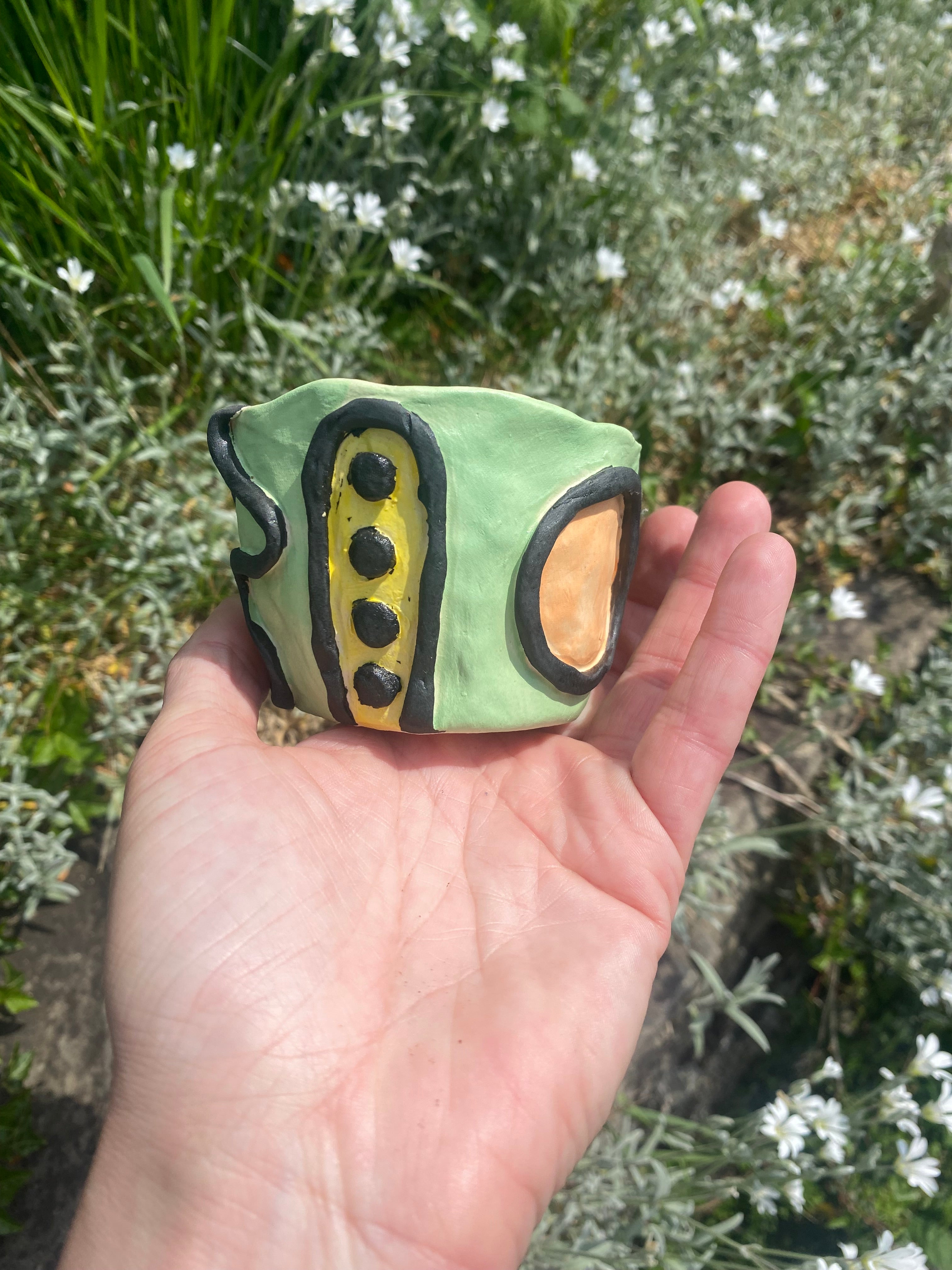 Bold Lines: 3D relief Vessel for Trinkets and smaller plants
