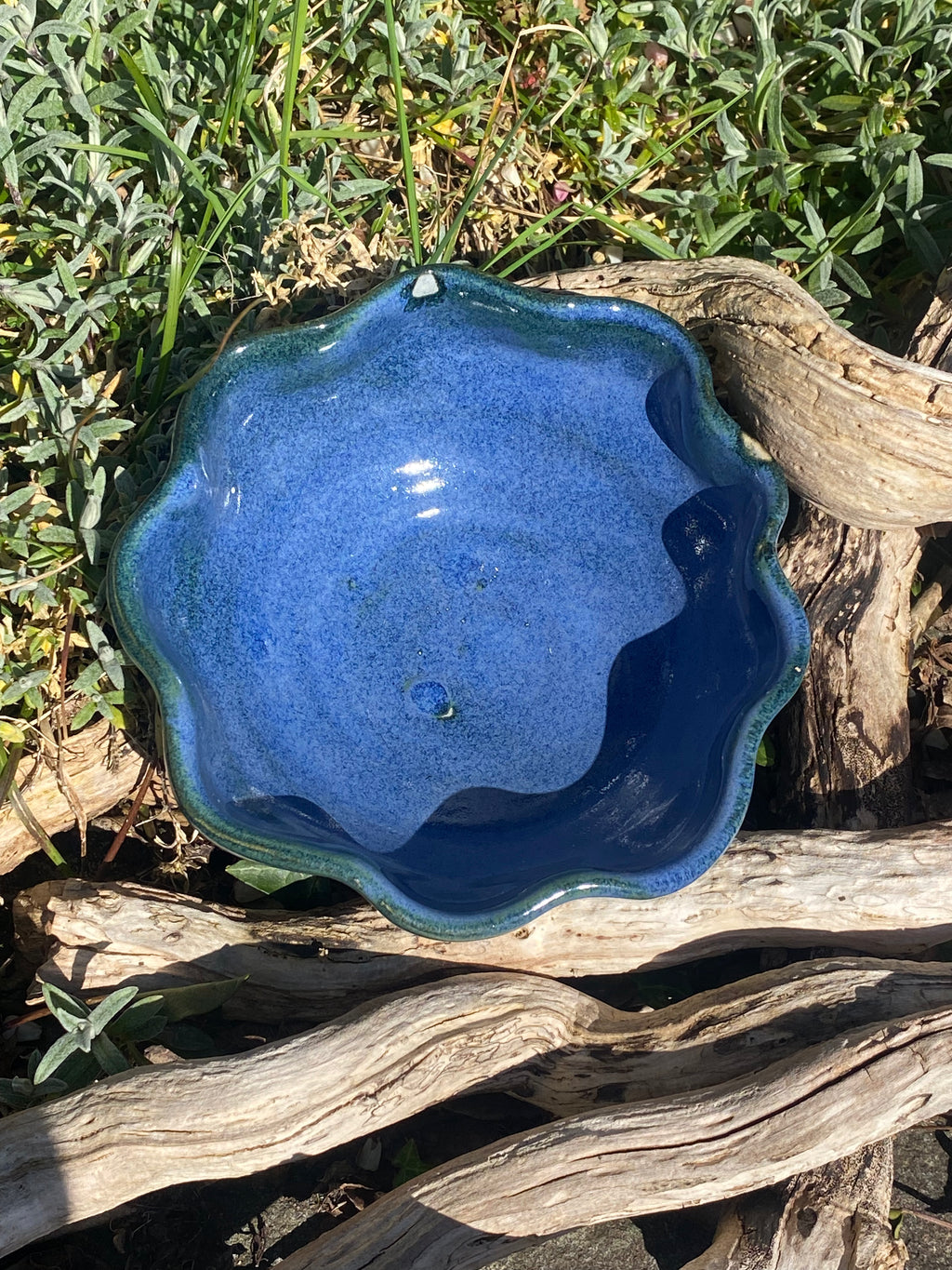 Blue Double Bowl Set — Handmade Ceramic Duo in Calming Blue