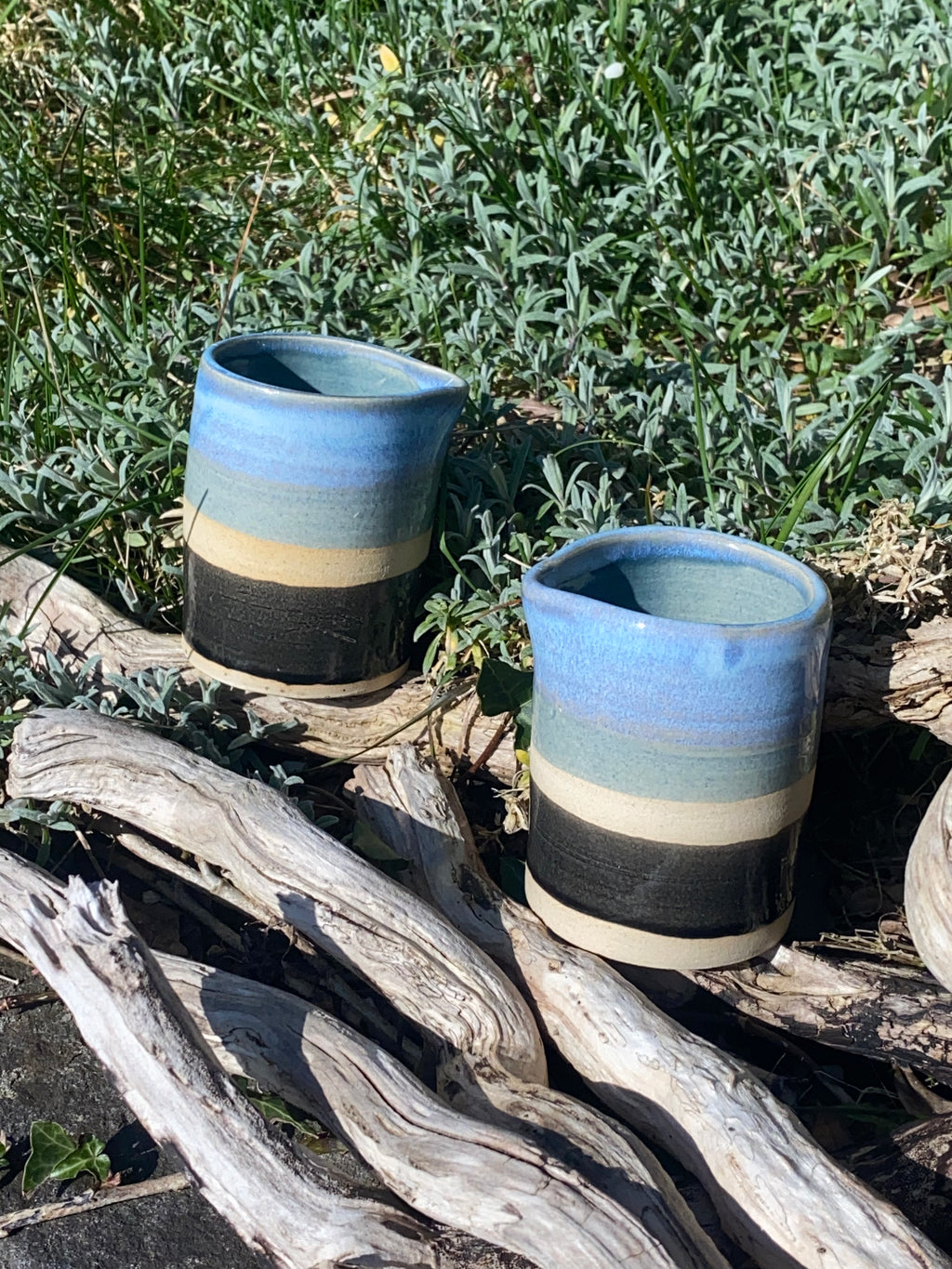 Tea Time Temptations: Handcrafted Small Sauce Jugs (Pair)