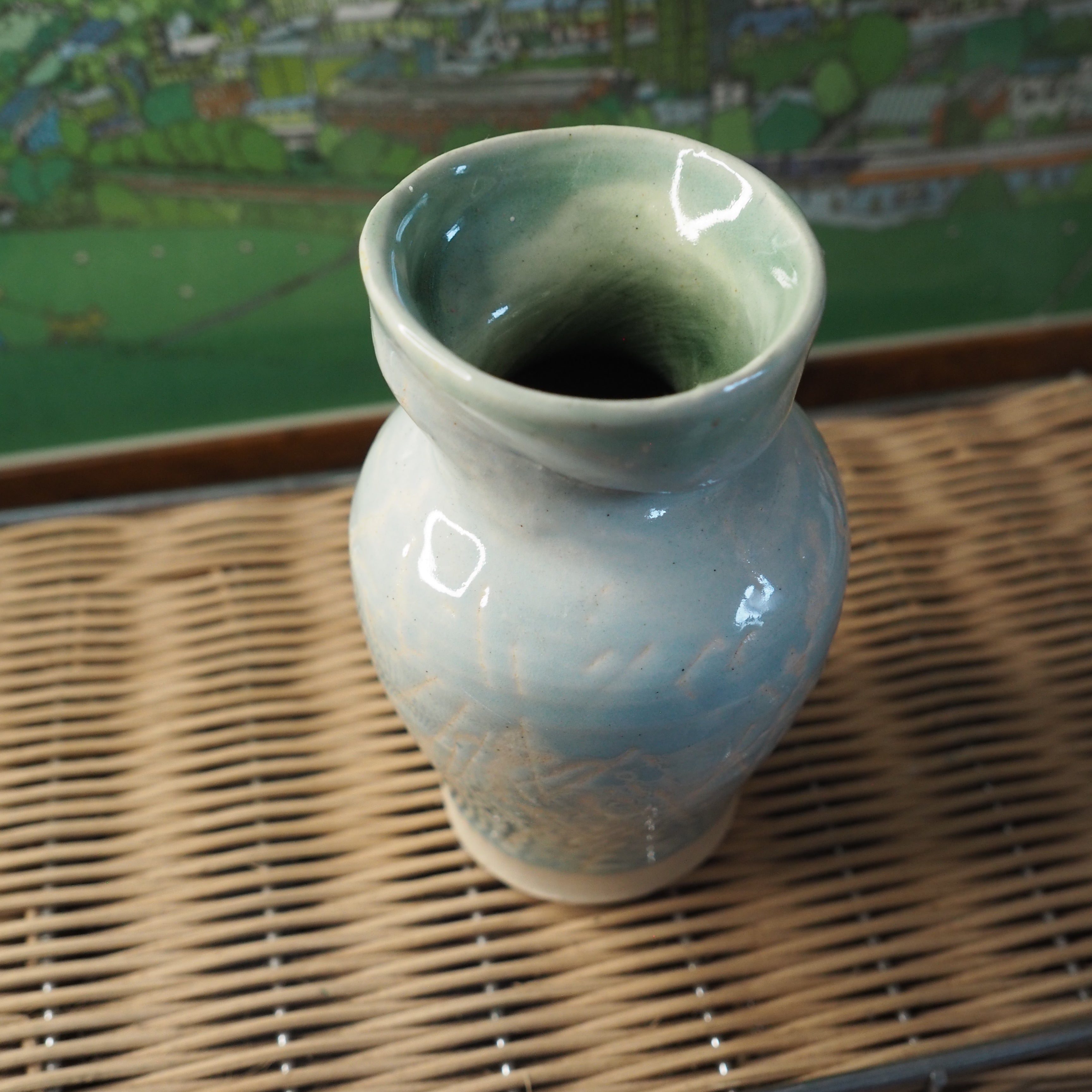 Blue Vase — Hand‑Thrown, Blue‑Glazed Elegance