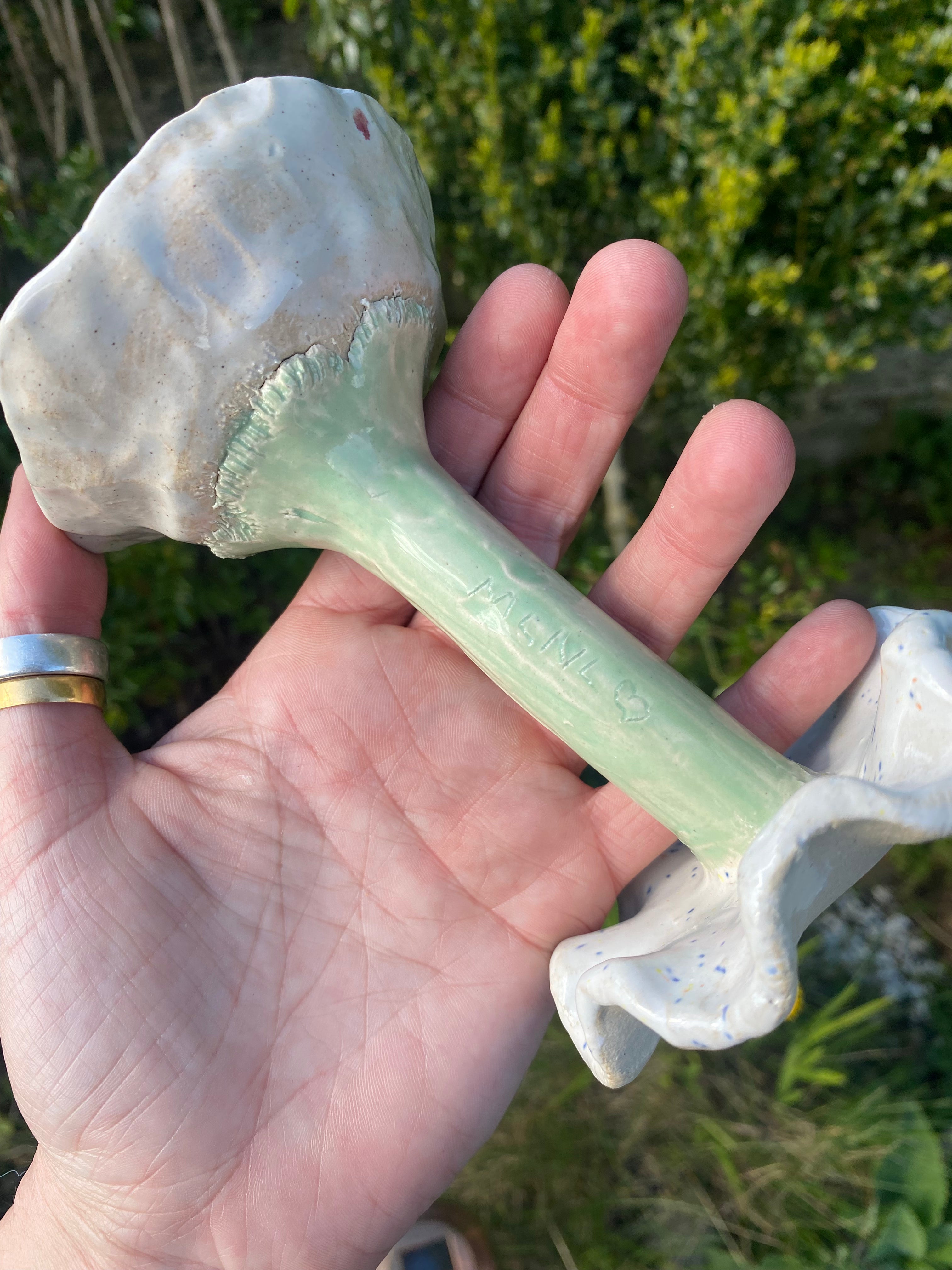 Flower Coupe: Handcrafted Stoneware Champagne Drinkwear