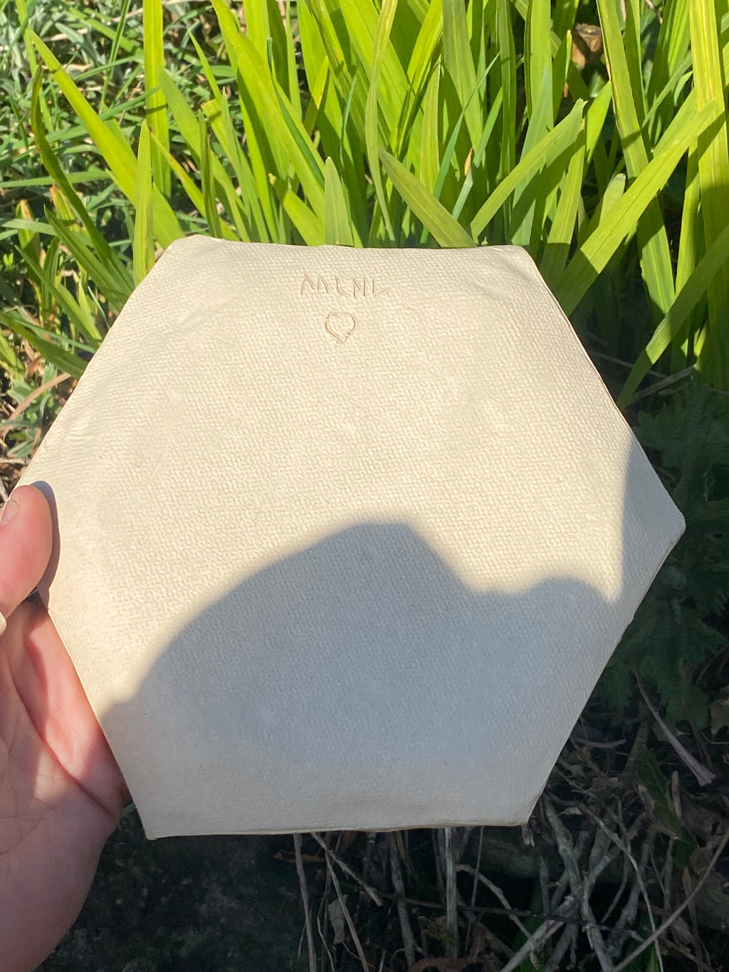 Bee Wall/Display Plate — Handcrafted stoneware with a sunny bee motif for wall or shelf