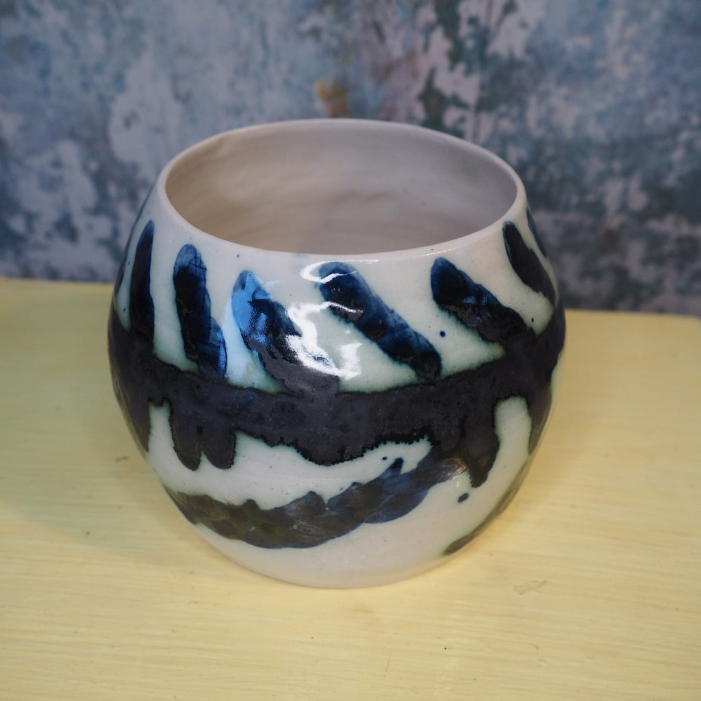 Drip-Dry with Distinction: Hand-Thrown Ceramic Utensil Draining Board Caddy