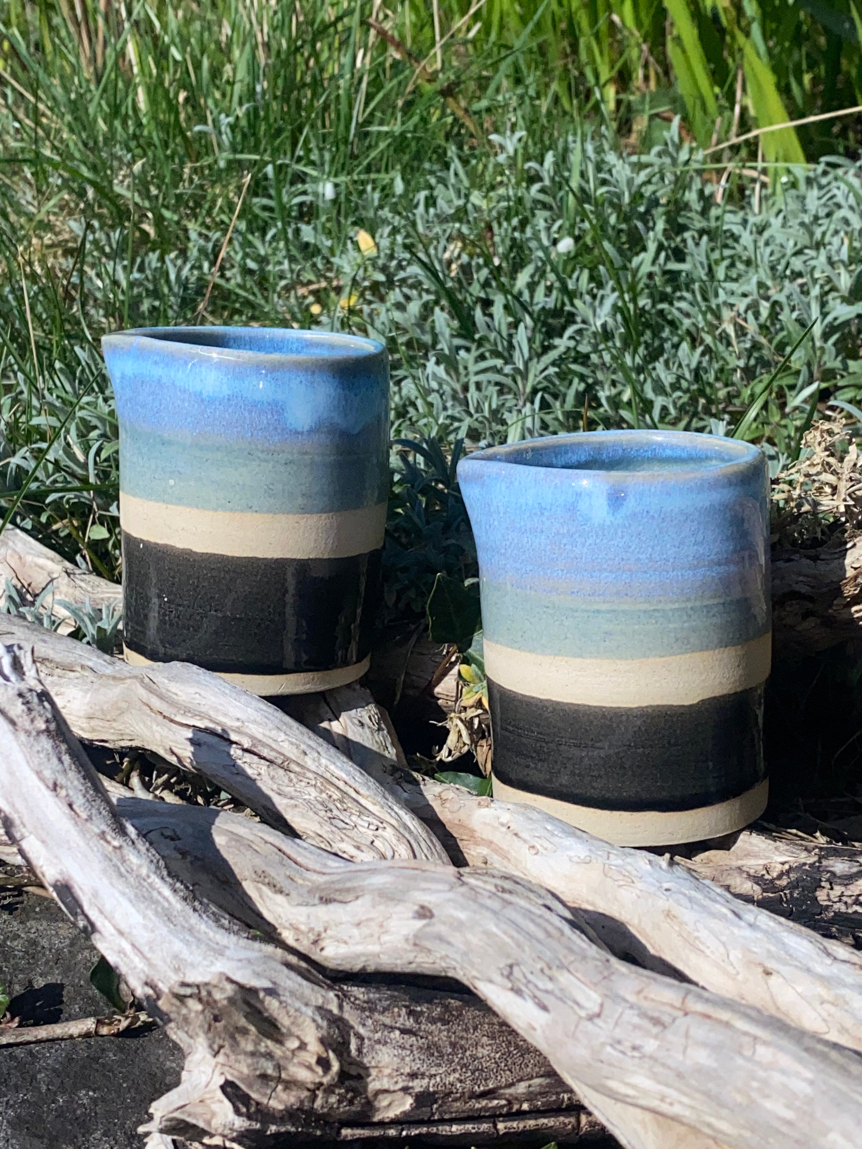 Tea Time Temptations: Handcrafted Small Sauce Jugs (Pair)