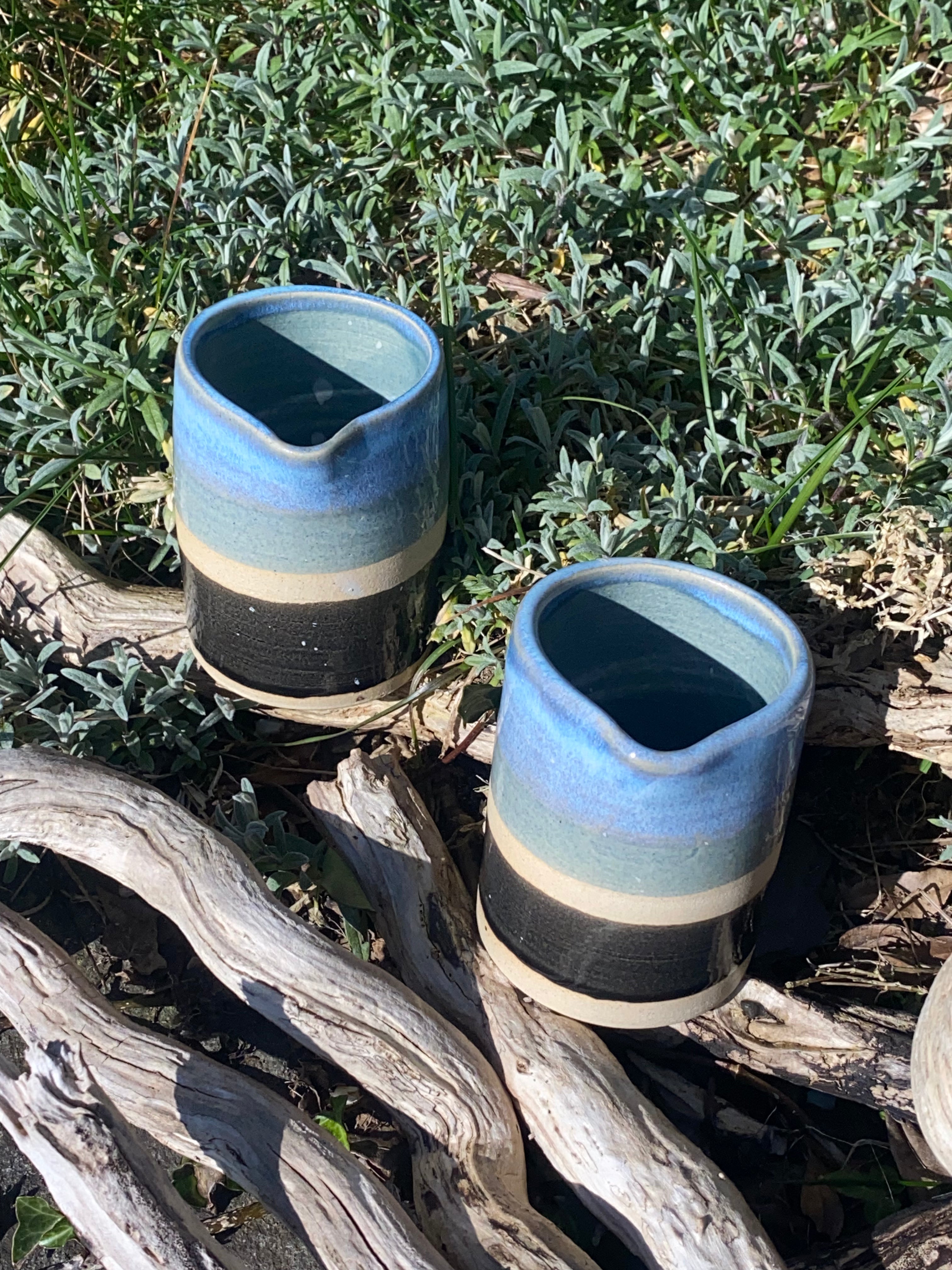 Tea Time Temptations: Handcrafted Small Sauce Jugs (Pair)
