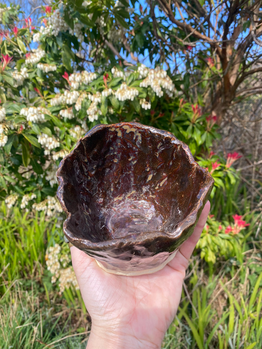 Brown Bin Bag Pot — eco-friendly stoneware planter with urban charm