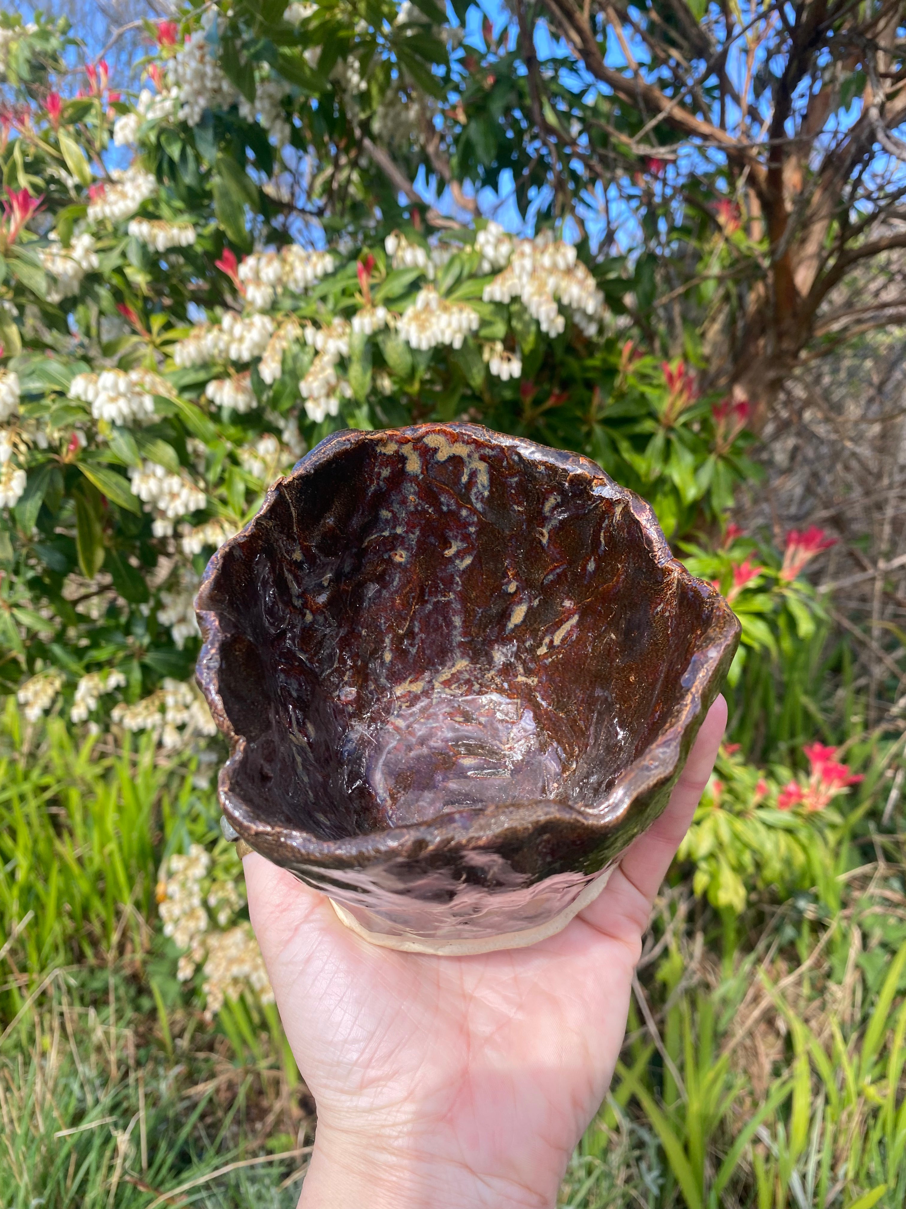 Brown Bin Bag Pot — eco-friendly stoneware planter with urban charm