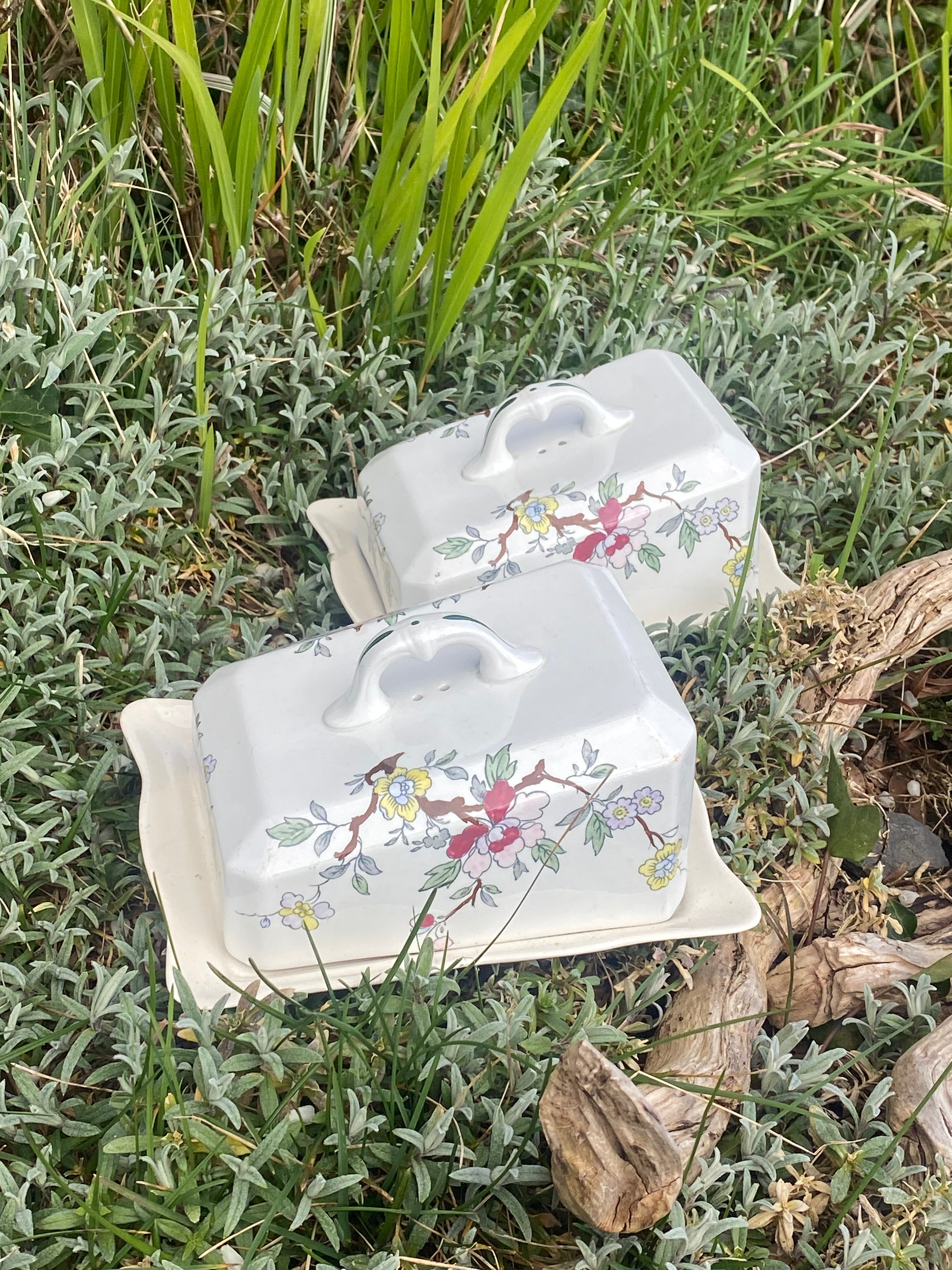 Floral Vintage Cheese Covers — Pair of Elegant Food Protectors