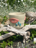 Crying Eye Vessel — sculptural planter, pot or cup with quiet whimsy