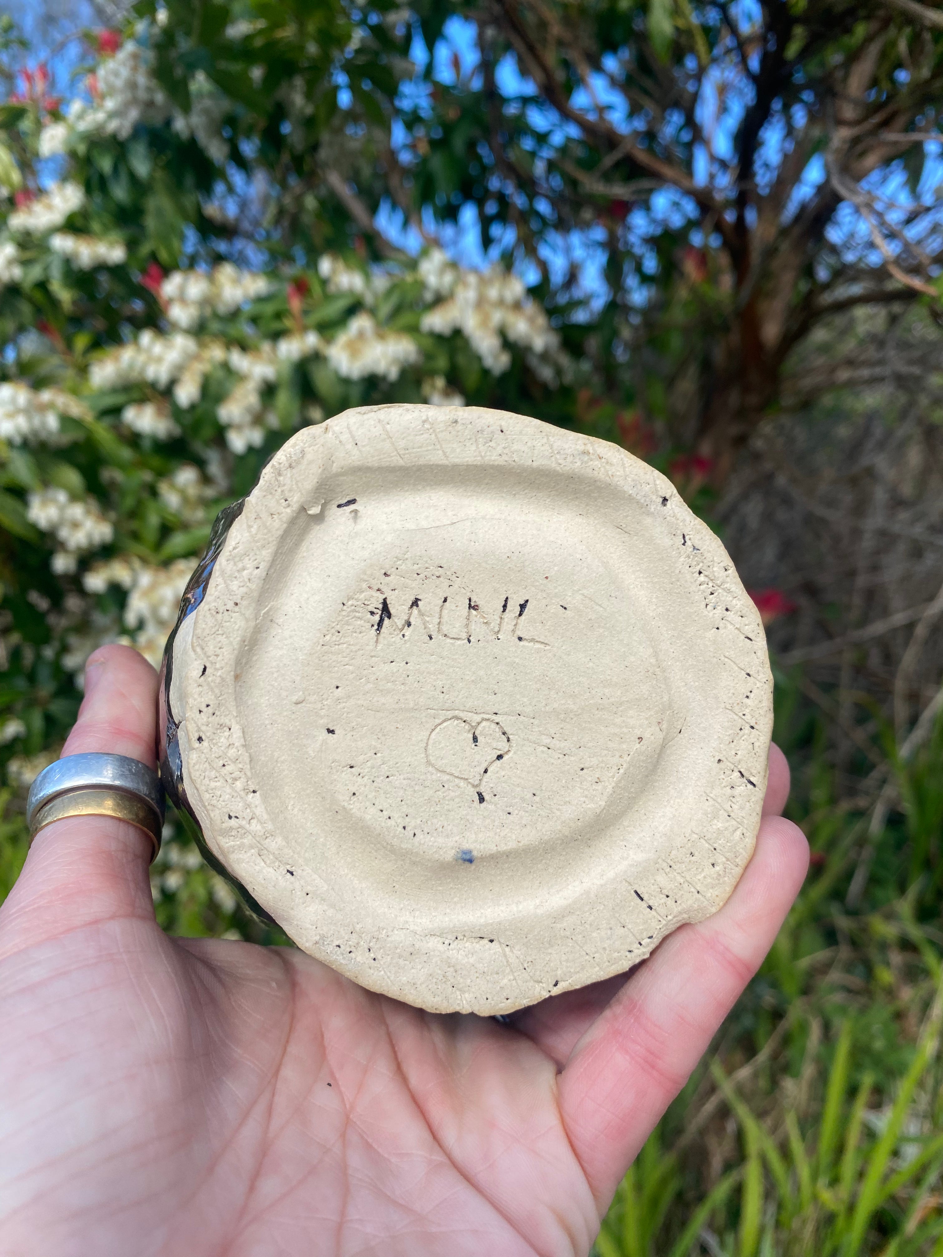 Brown Bin Bag Pot — eco-friendly stoneware planter with urban charm