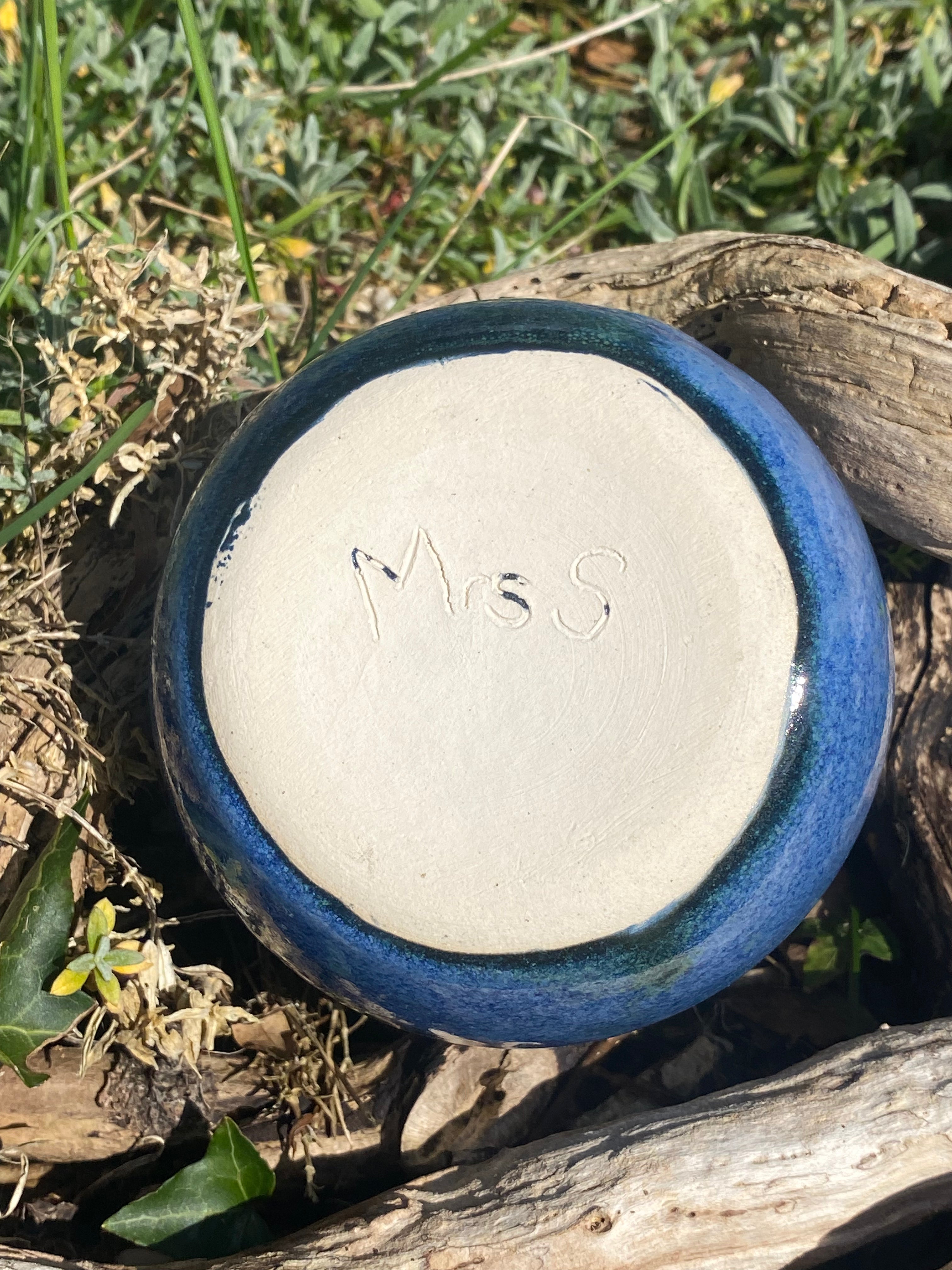 Blue Double Bowl Set — Handmade Ceramic Duo in Calming Blue