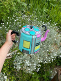 Stainless Steel Vintage Teapot Planter — Geometric Straights