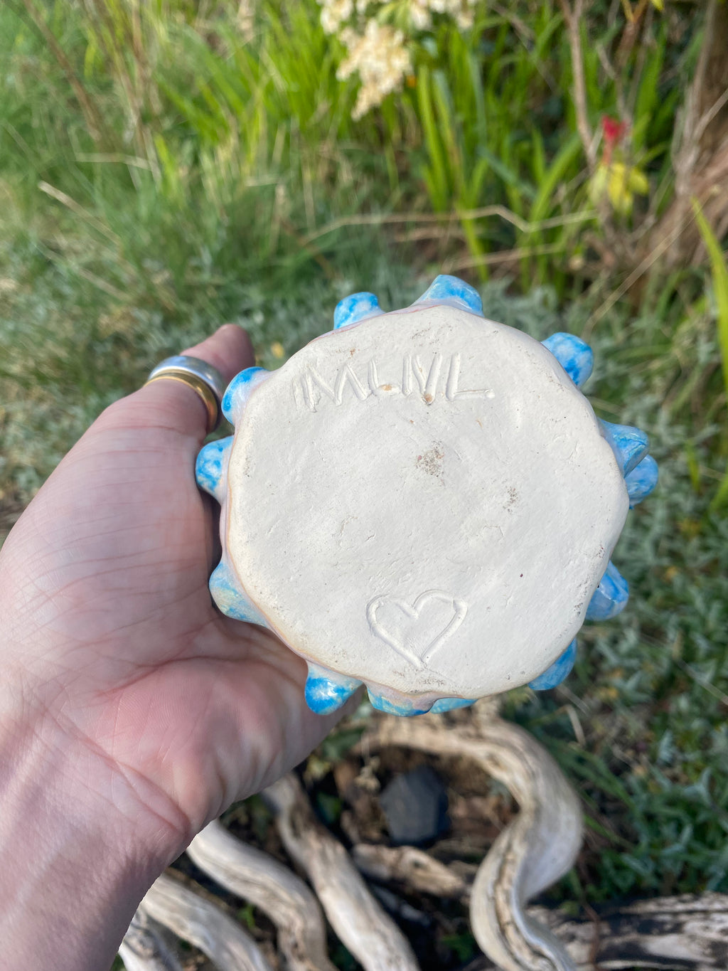 Lumpily Lovely Pair: Small Stoneware Pots