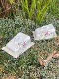 Floral Vintage Cheese Covers — Pair of Elegant Food Protectors