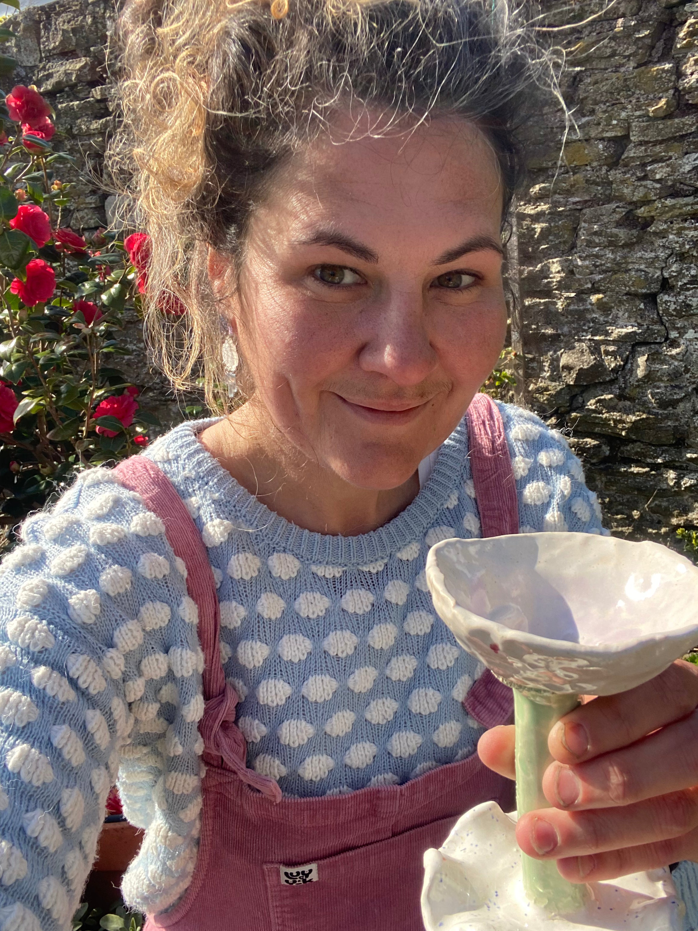 Flower Coupe: Handcrafted Stoneware Champagne Drinkwear