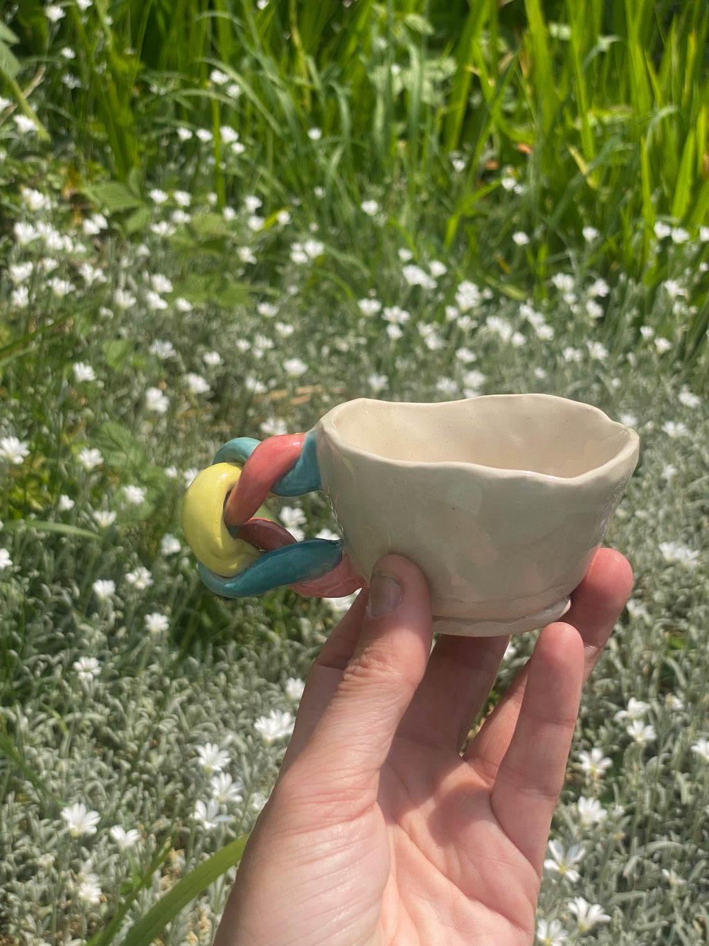 Platted Handle Espresso Cup: Sculptural Luxury for Your Morning Ritual