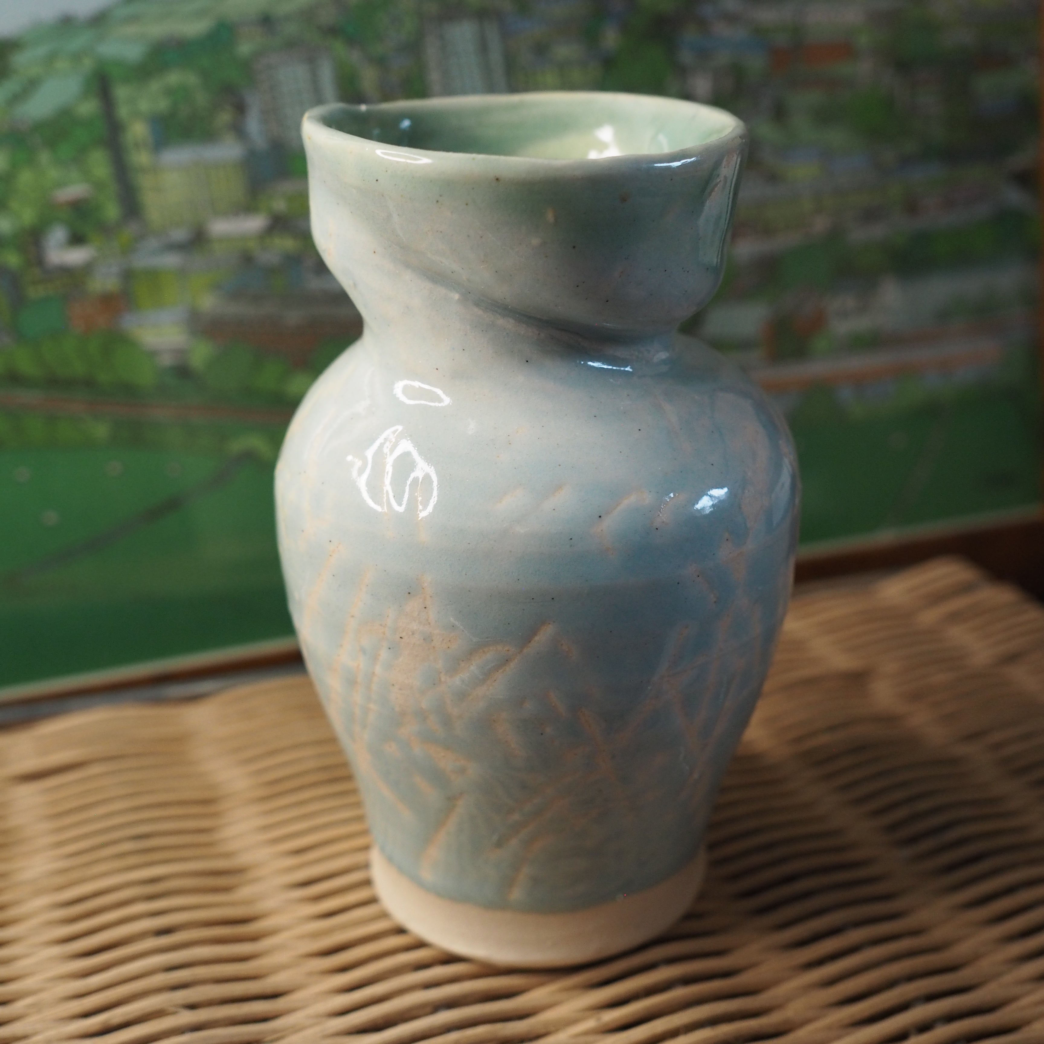 Blue Vase — Hand‑Thrown, Blue‑Glazed Elegance
