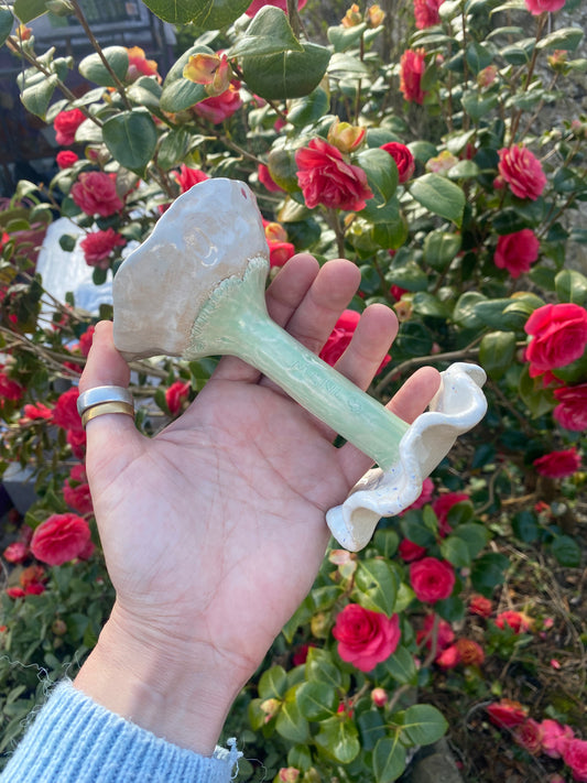 Flower Coupe: Handcrafted Stoneware Champagne Drinkwear