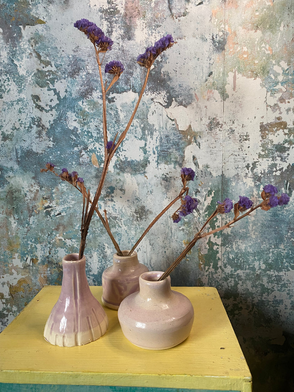 Three Tiny Treasures: Hand-Thrown Bud Vases & Candle Holders