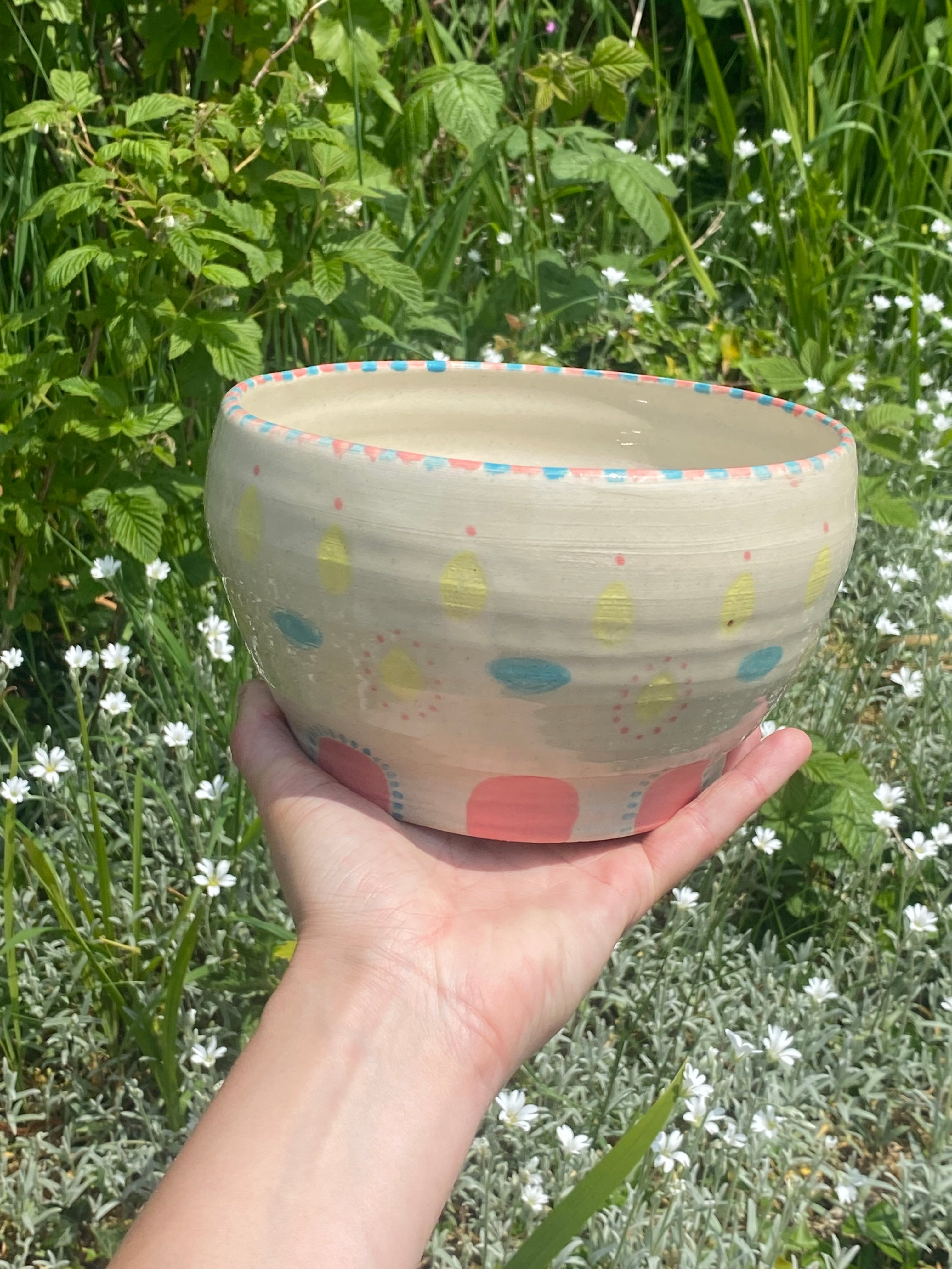 Candy-Coloured Large Bowl: Eat, Display, Grow