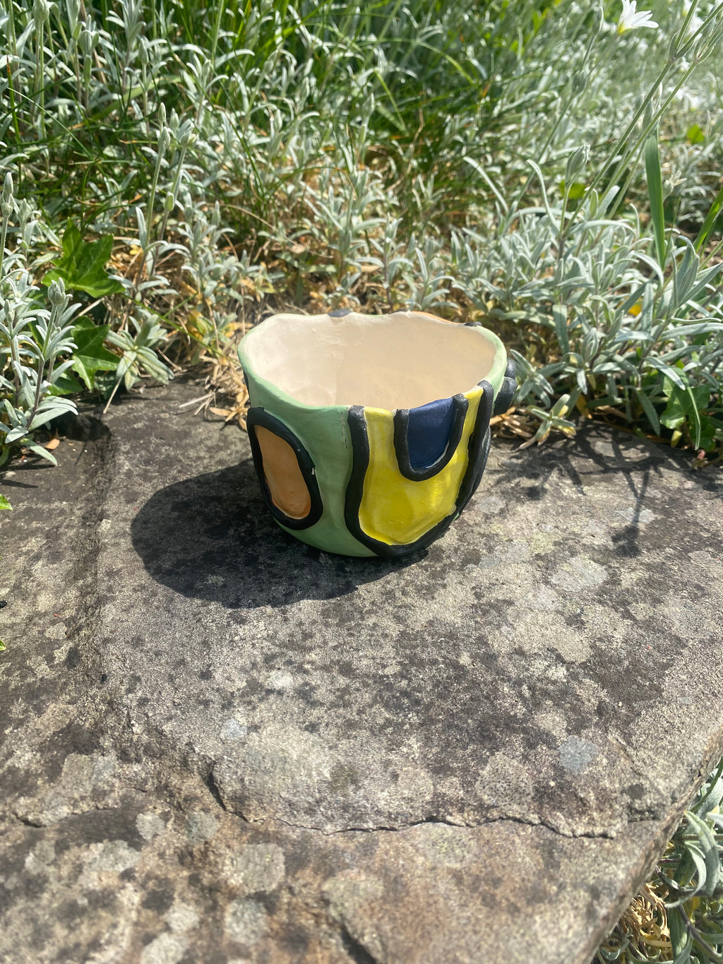Bold Lines: 3D relief Vessel for Trinkets and smaller plants