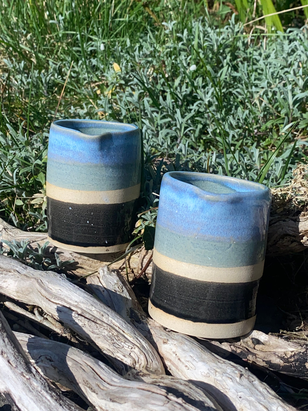 Tea Time Temptations: Handcrafted Small Sauce Jugs (Pair)