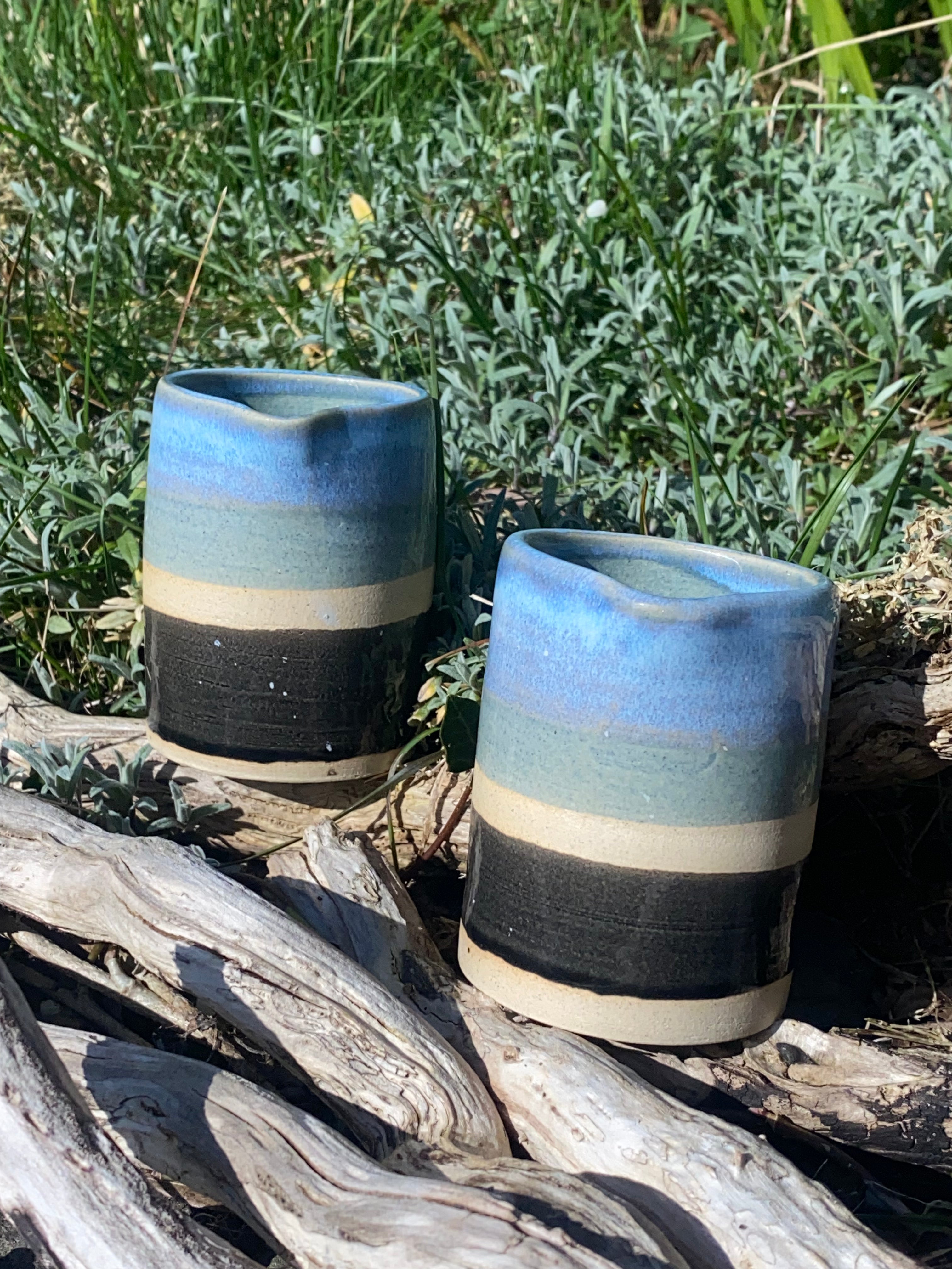 Tea Time Temptations: Handcrafted Small Sauce Jugs (Pair)