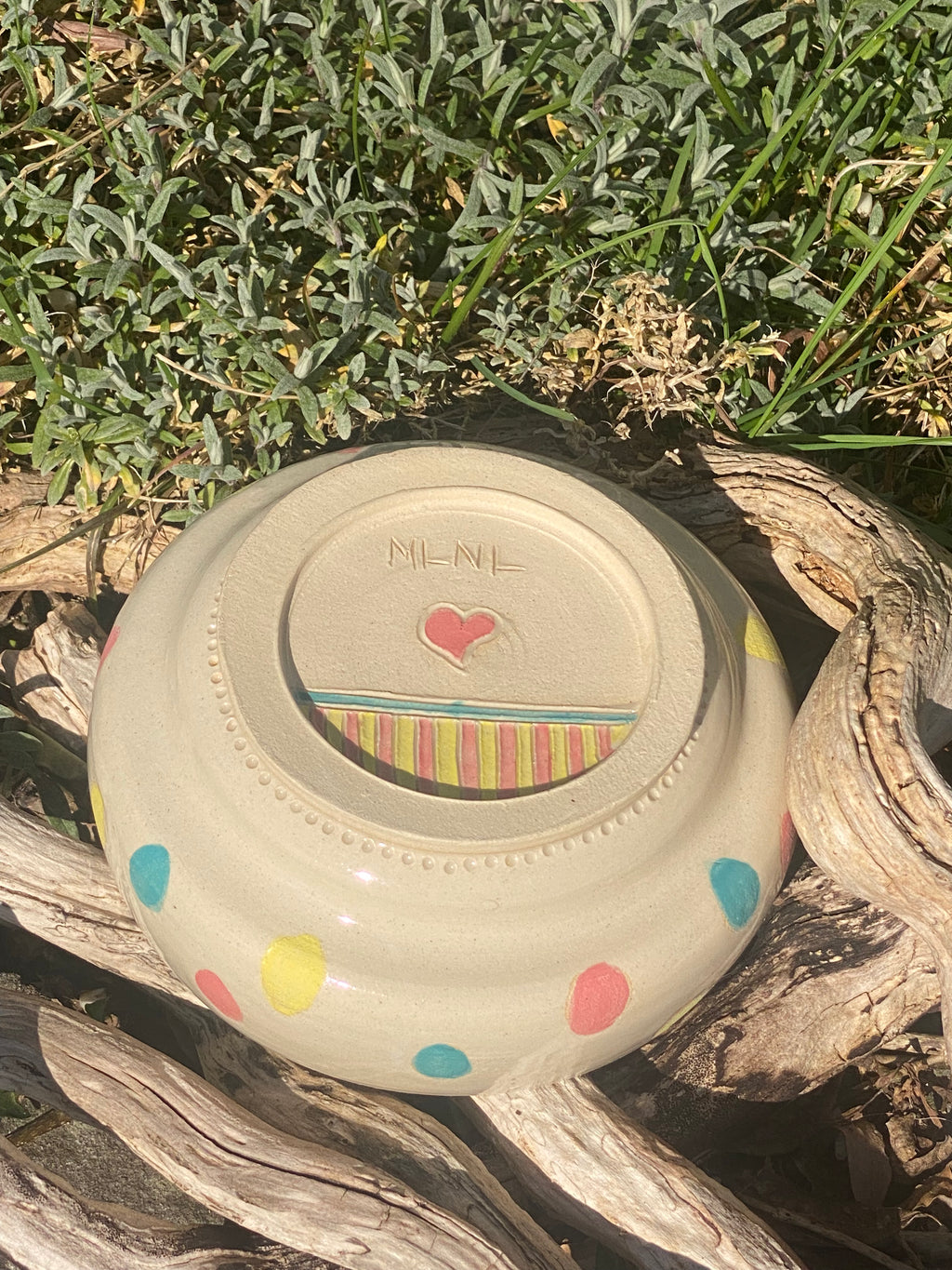Spotty Cereal Bowl: Handmade Stoneware with Playful Dots