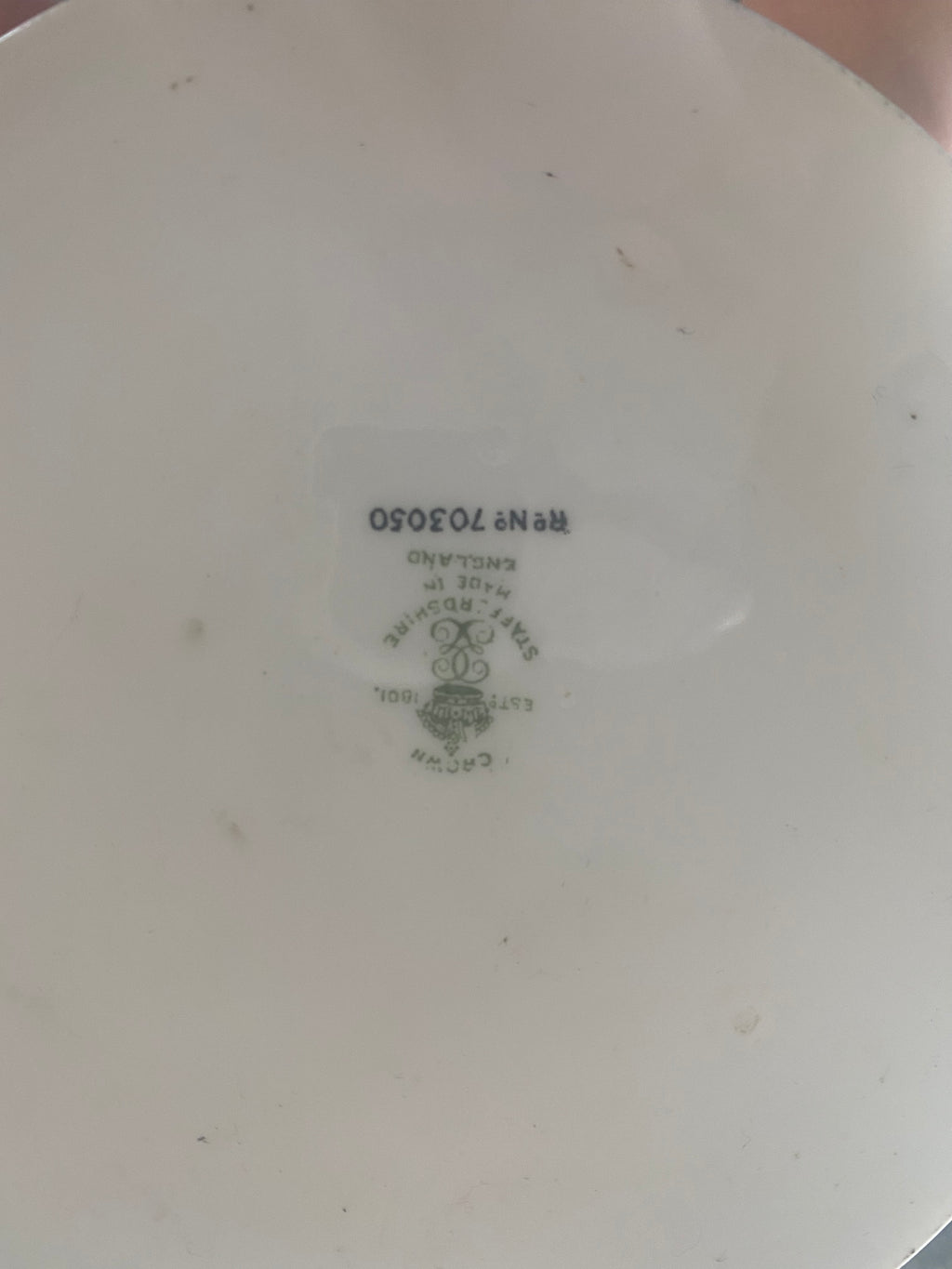 Crown Staffordshire Greek-Blue Coaster: Vintage Blue-and-White Greek Charm for Your Table