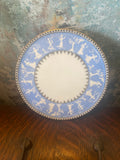 Crown Staffordshire Greek-Blue Coaster: Vintage Blue-and-White Greek Charm for Your Table