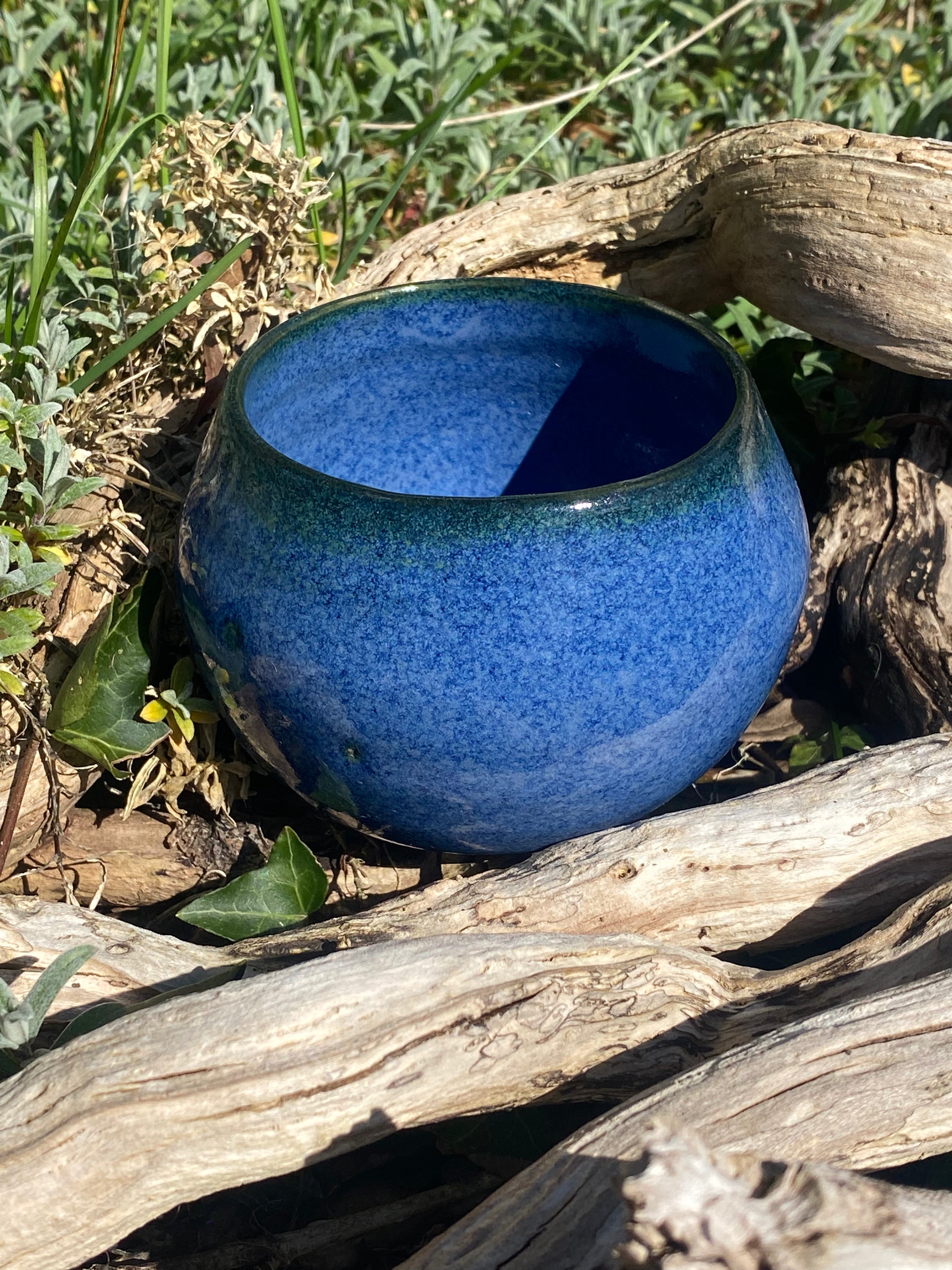 Blue Double Bowl Set — Handmade Ceramic Duo in Calming Blue