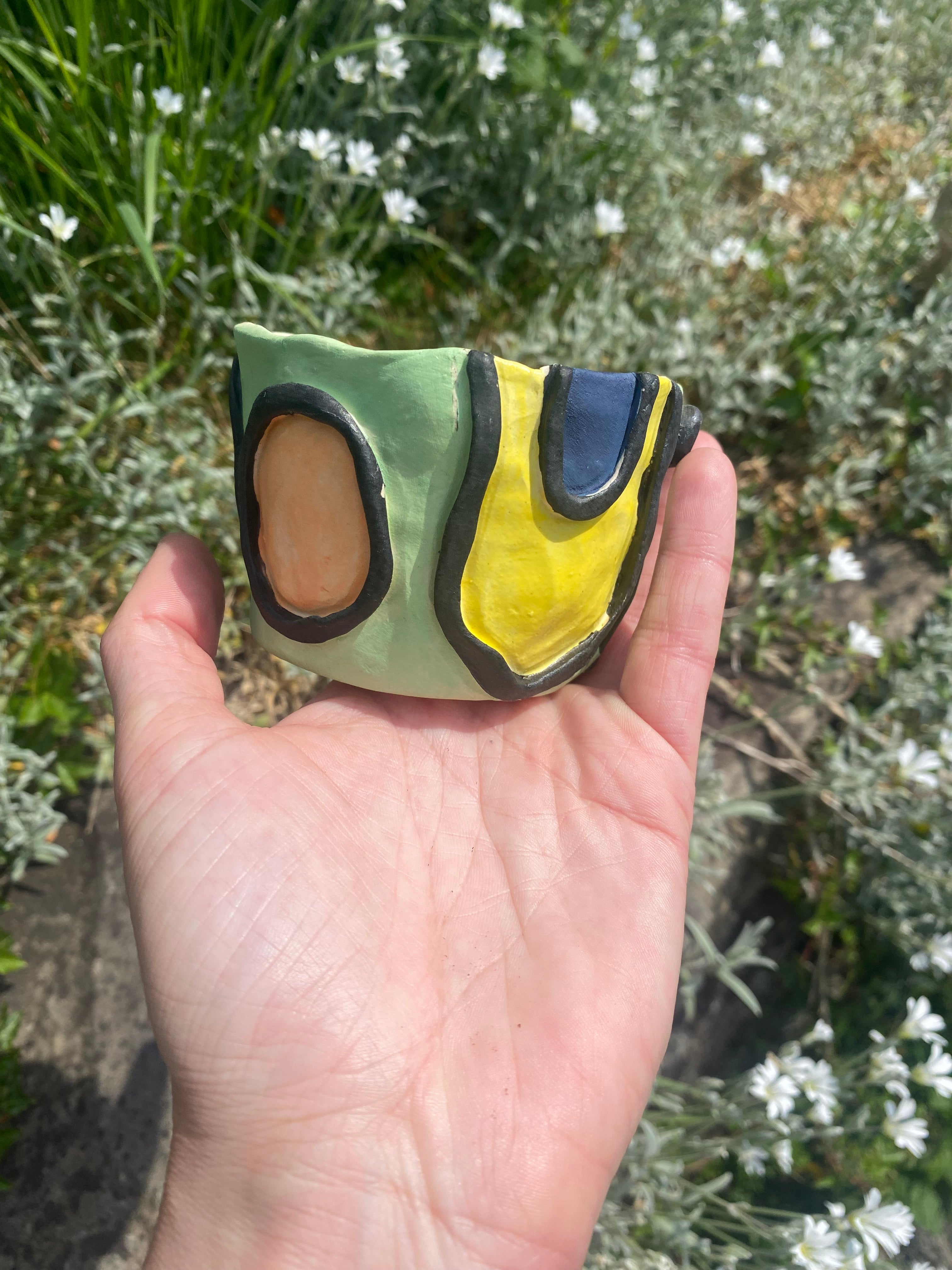 Bold Lines: 3D relief Vessel for Trinkets and smaller plants
