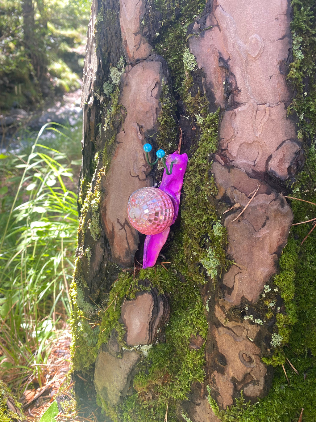 Disco Snails -from san Fransisco, where the discos off the rails. Hanging decoration.