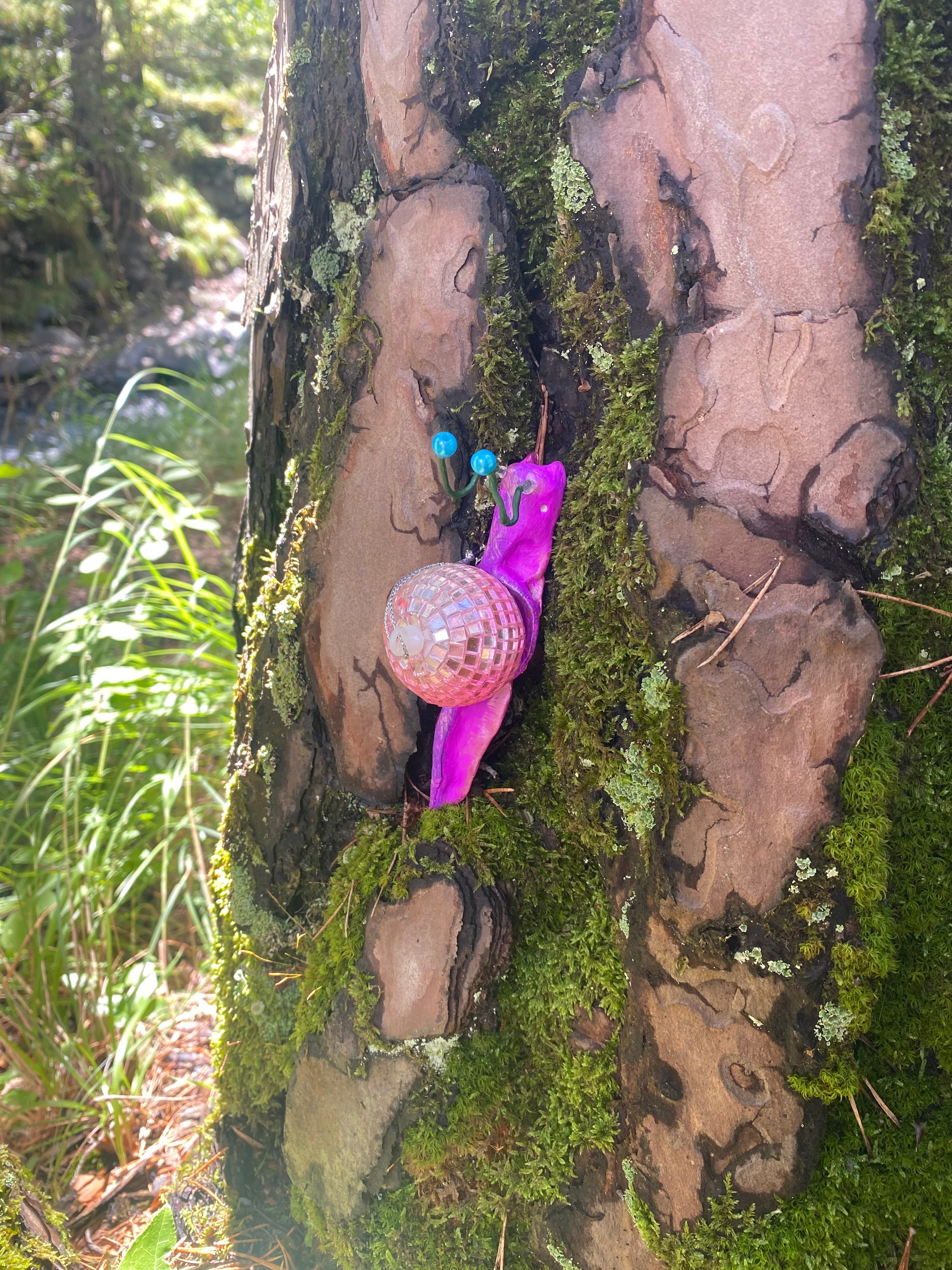 Disco Snails -from san Fransisco, where the discos off the rails. Hanging decoration.
