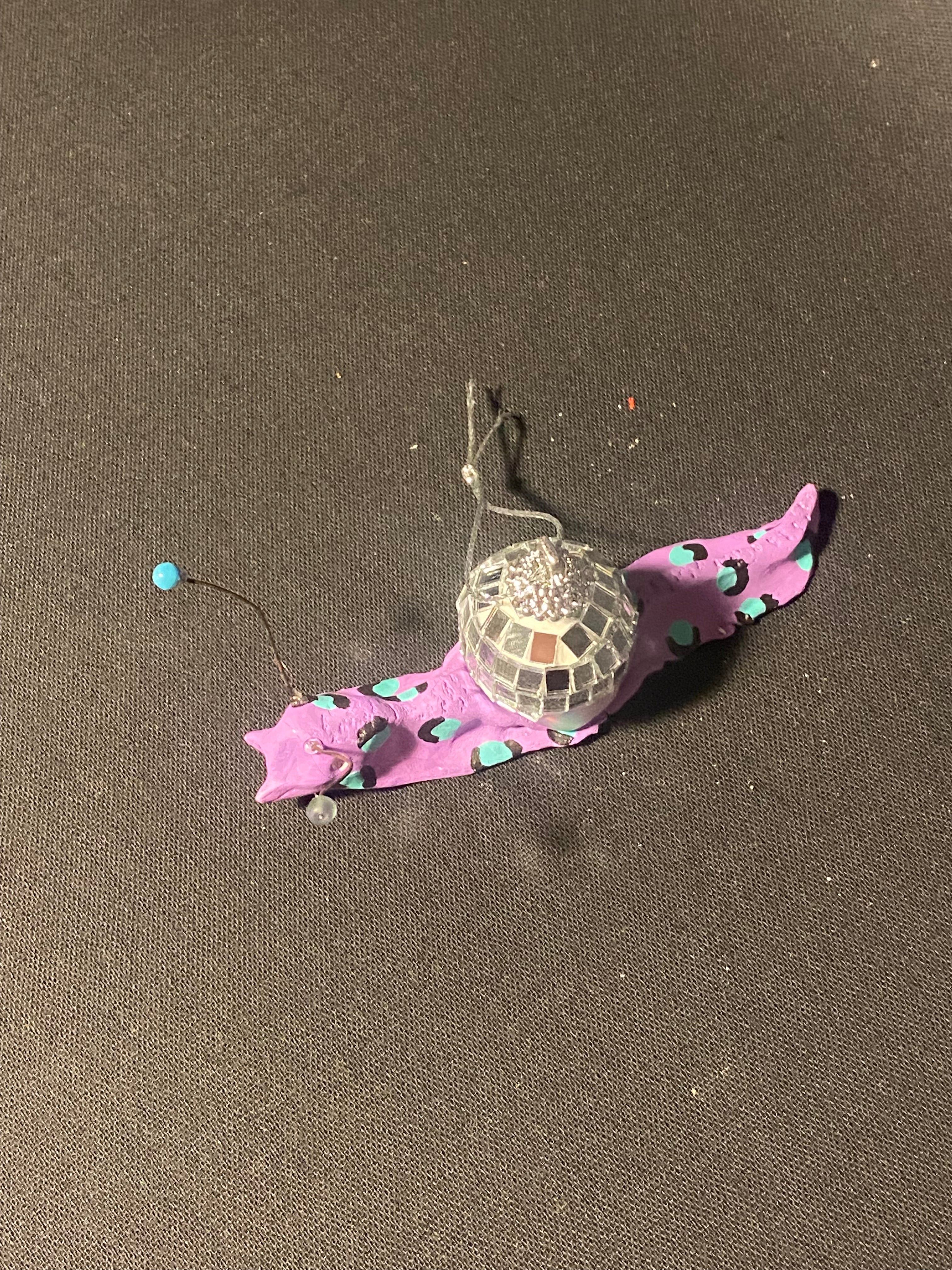 Disco Snails -from san Fransisco, where the discos off the rails. Hanging decoration.