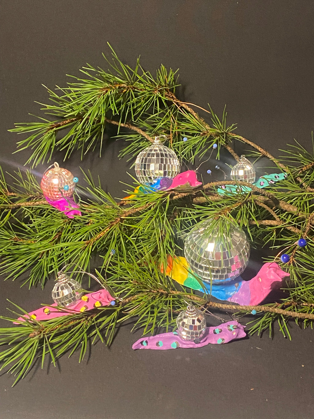 Disco Snails -from san Fransisco, where the discos off the rails. Hanging decoration.