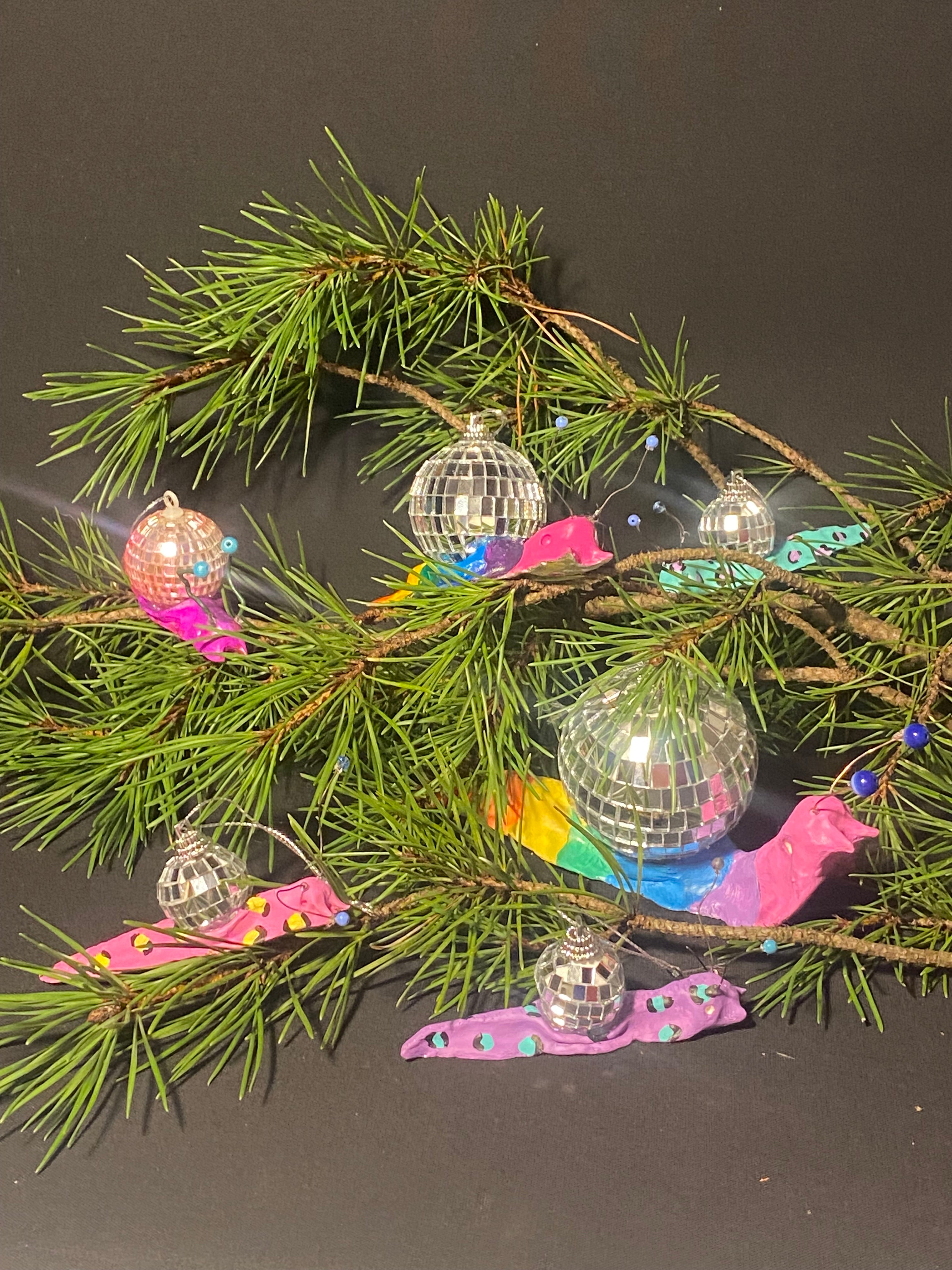 Disco Snails -from san Fransisco, where the discos off the rails. Hanging decoration.