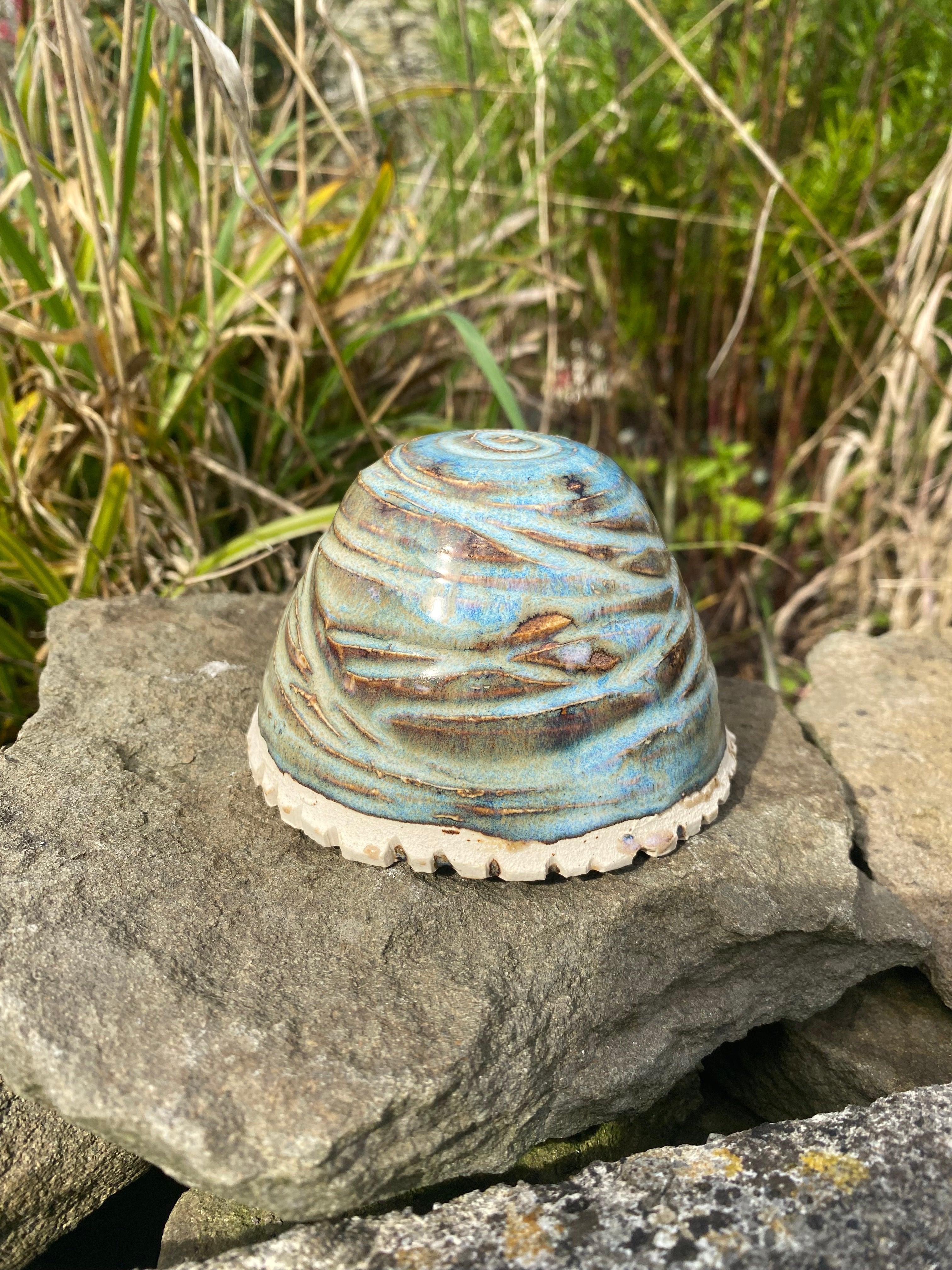 Blue Bug House - A garden dwelling for insects, garden discovery, play.