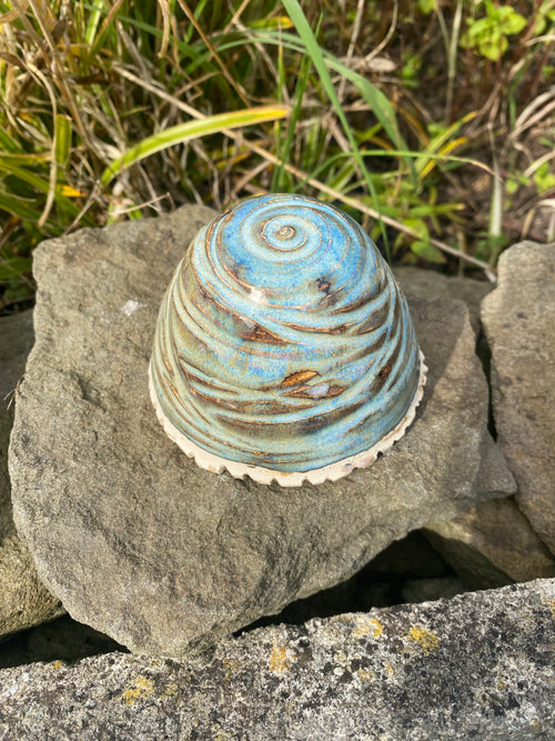 Blue Bug House - A garden dwelling for insects, garden discovery, play.