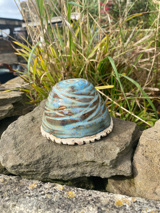 Blue Bug House - A garden dwelling for insects, garden discovery, play.