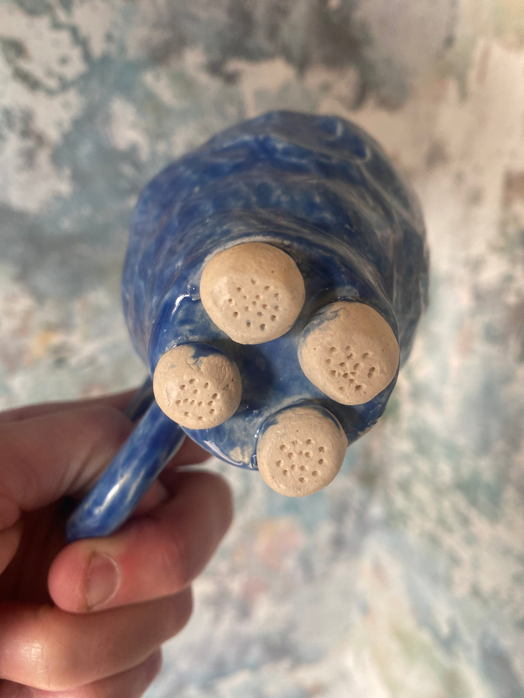 Whimsical Blue Ceremonial Coffee &amp; Tea Set — Tiny Joys in Stoneware