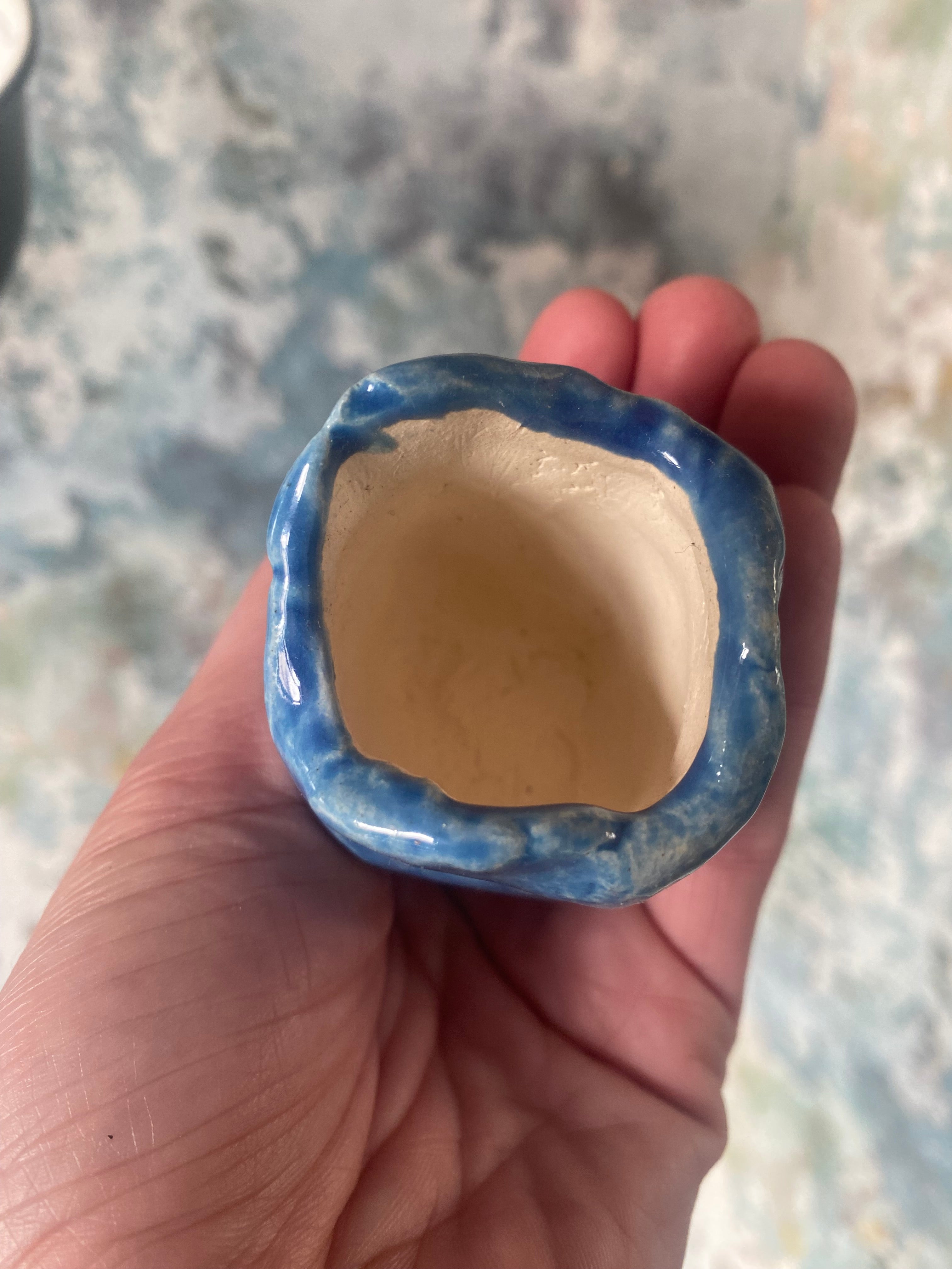Whimsical Blue Ceremonial Coffee &amp; Tea Set — Tiny Joys in Stoneware