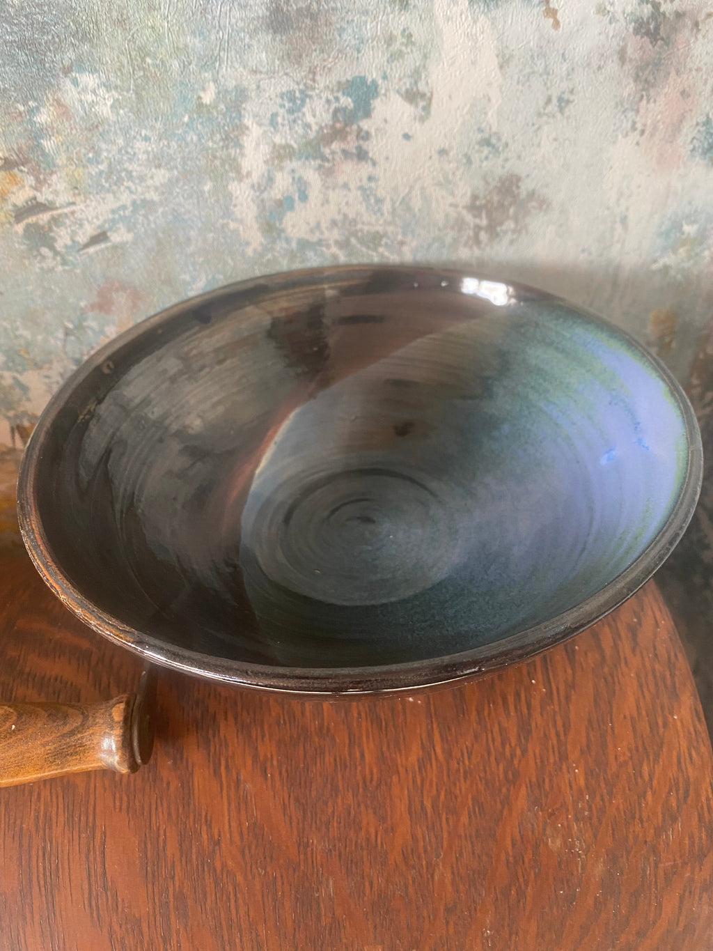 Display Bowl in Iridescent Brown & Blue