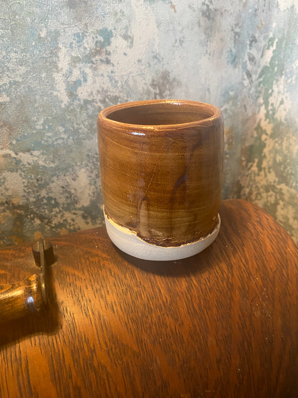 Artists Vase: Light Brown Studio Vessel for Paint, Flowers and Focus