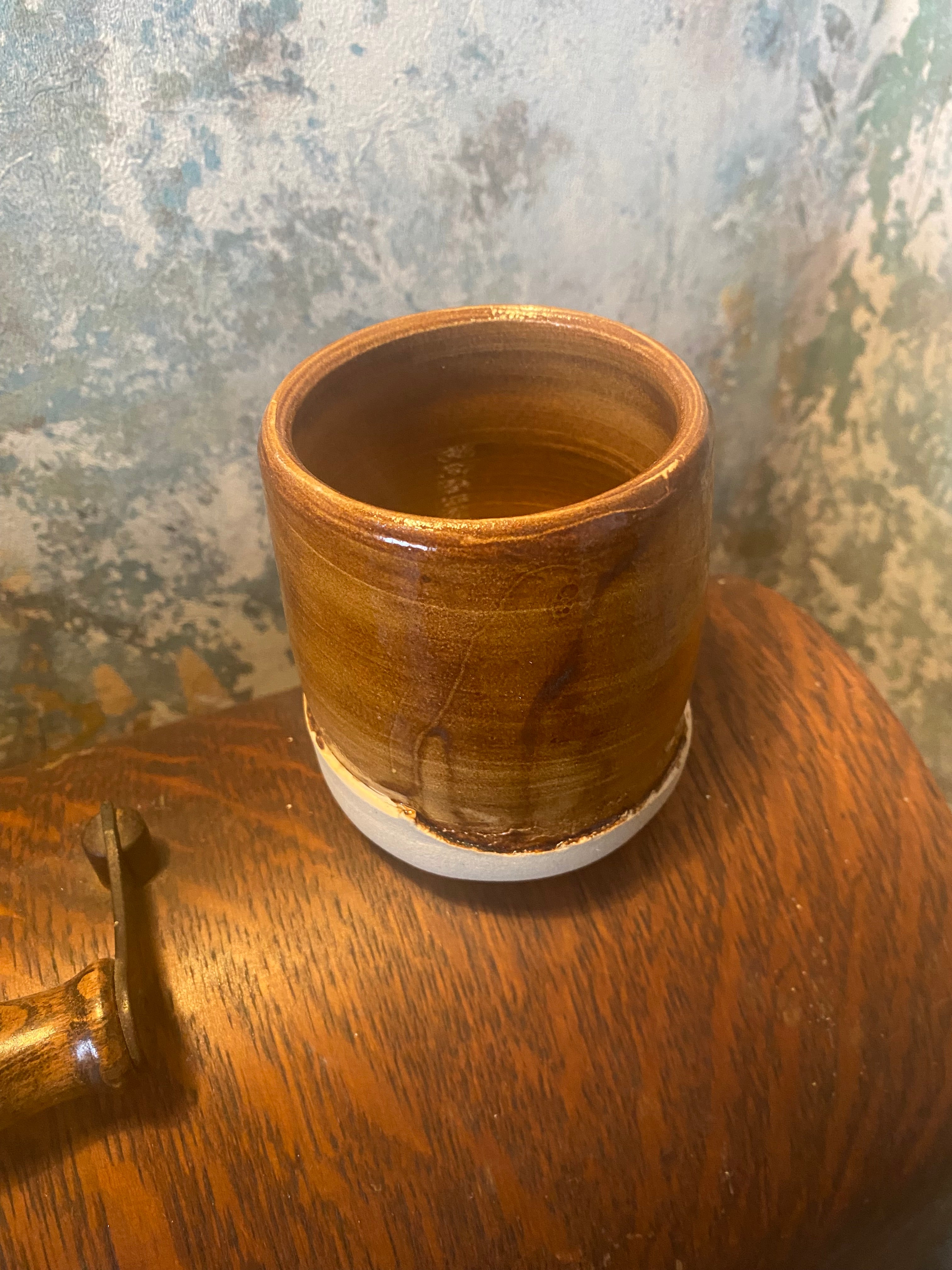 Artists Vase: Light Brown Studio Vessel for Paint, Flowers and Focus