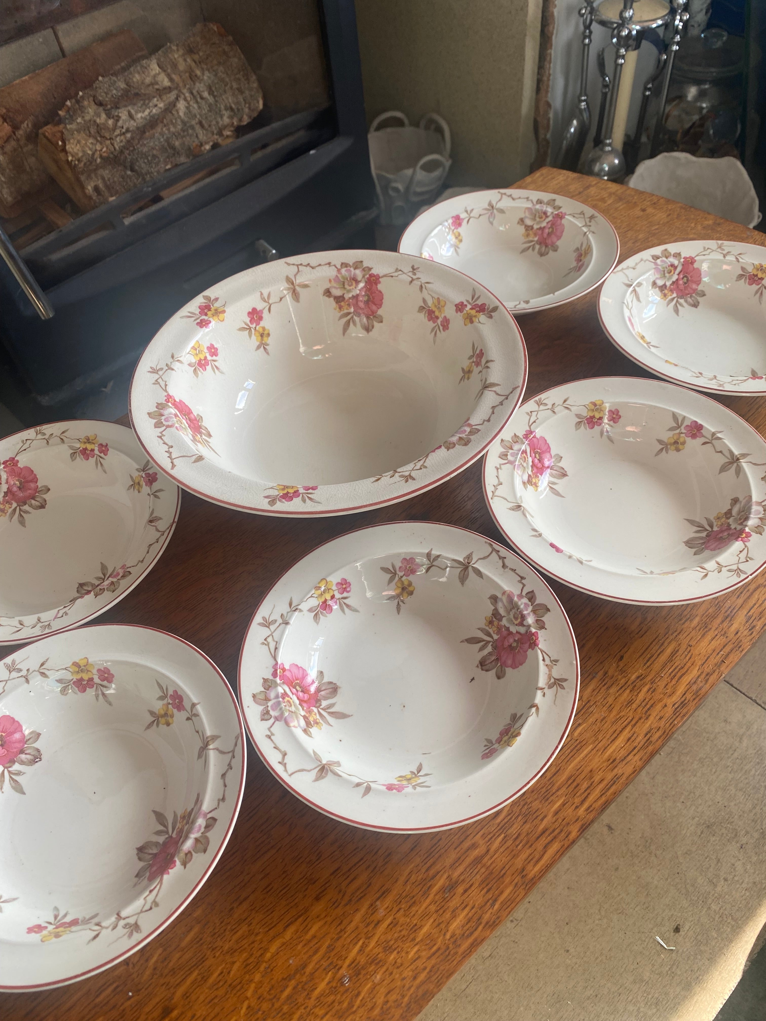 Wade Flower Design Pudding Bowls – Vintage Set for delicious Puddings