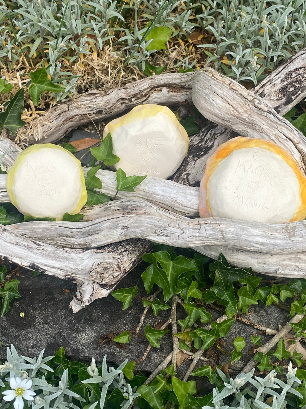 Sunshine Stacks: three mini yellow bowls for dipping, display and delight