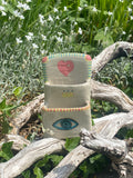 Ceramic organiser of mystic calm: eye, heart, crown, chakra