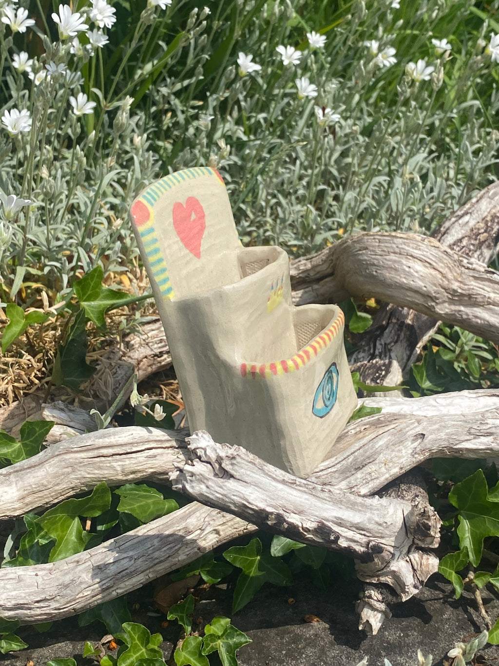 Ceramic organiser of mystic calm: eye, heart, crown, chakra